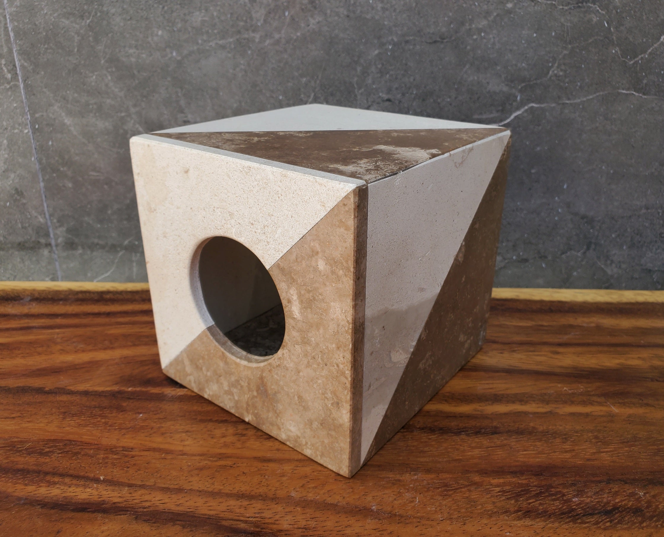 Neutral Travertine Square Stone Tissue Box Cover (Copy) Tissue Box Cover Accessories Bath Tissue Box Covers