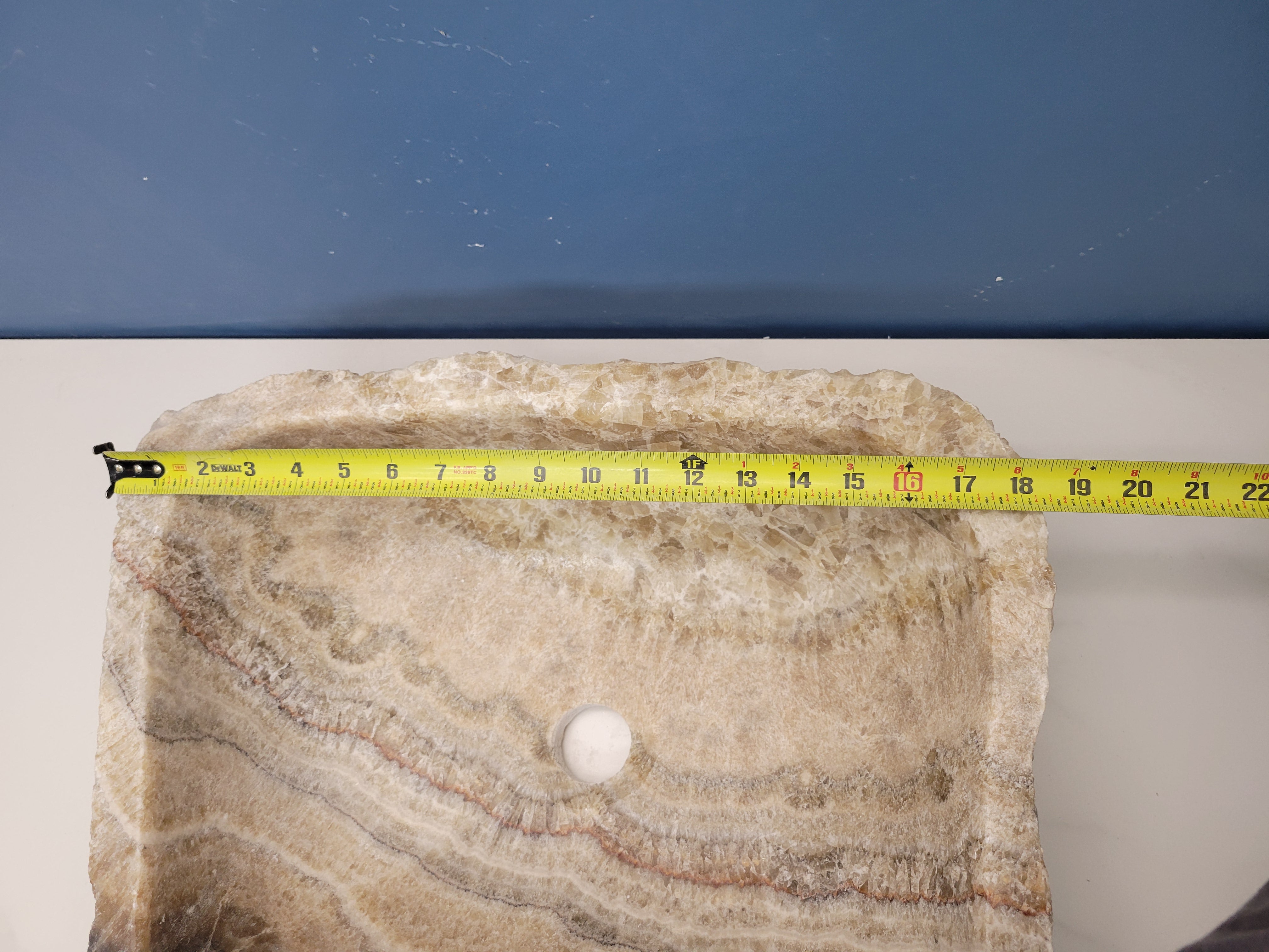 S15_15 Onyx Stone Vessel Bathroom Sink - 18.5 x 14.5 inch