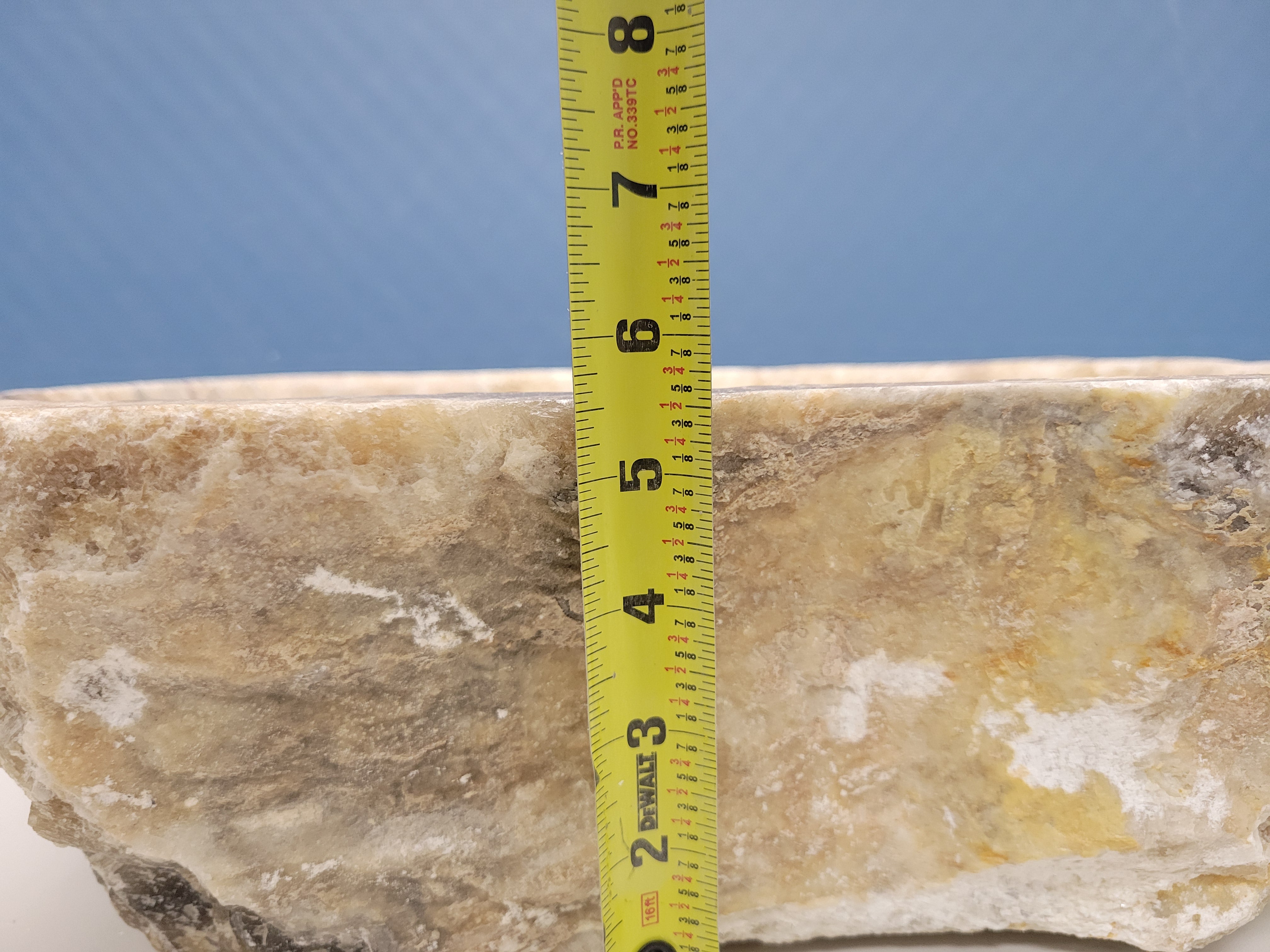 S15_15 Brown and Tan Striped Onyx Vessel Sink