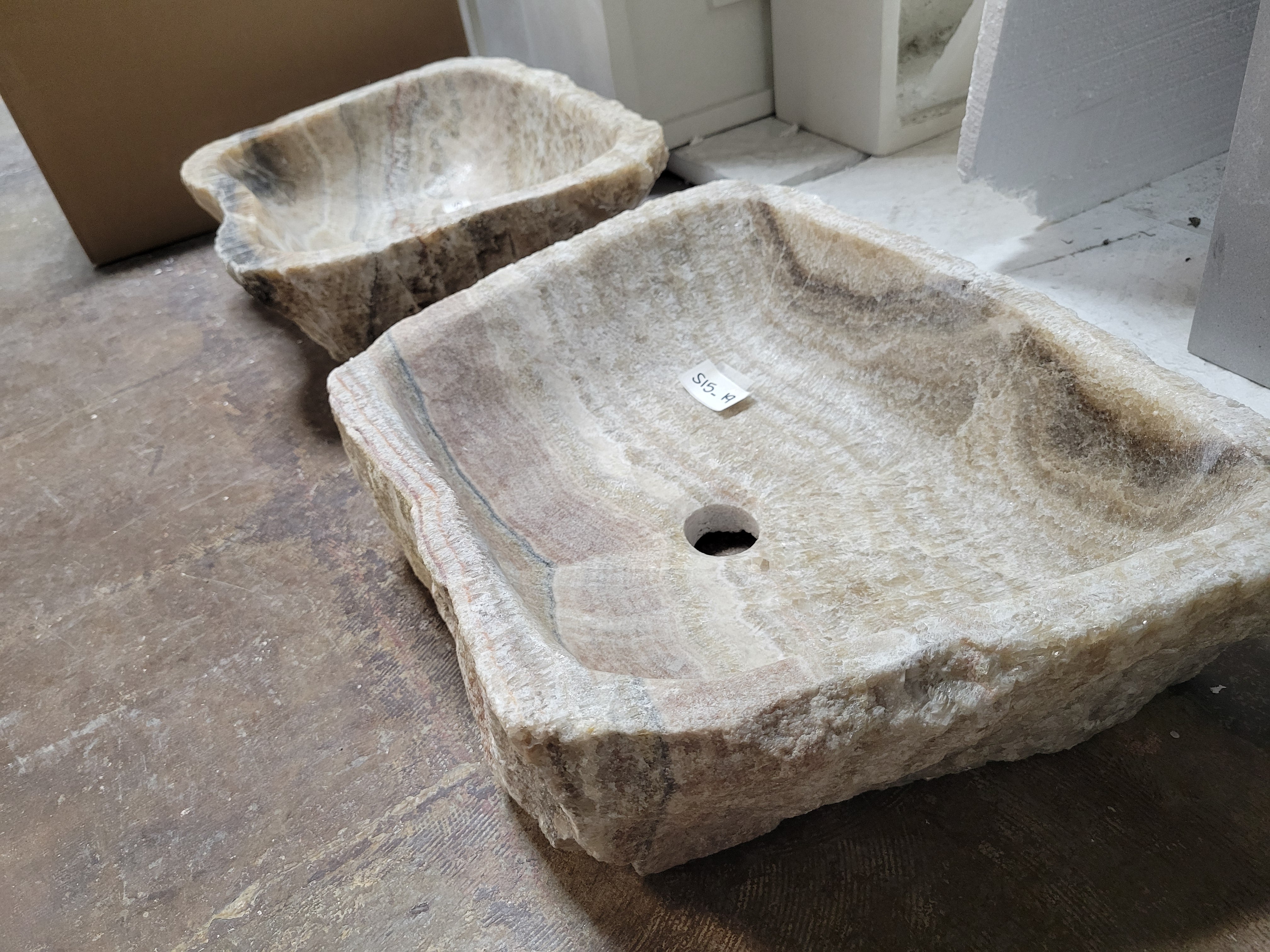 SET1022 Onyx Stone Vessel Bathroom Sink (Set of Two)