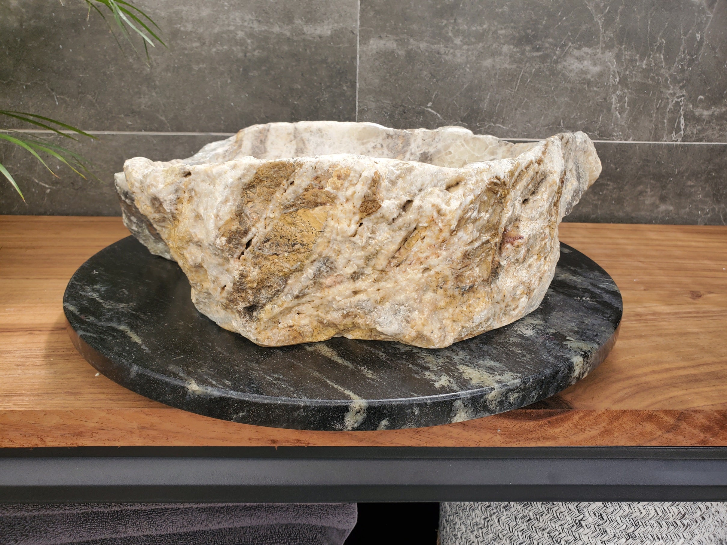 S31_23 Onyx Stone Vessel Bathroom Sink