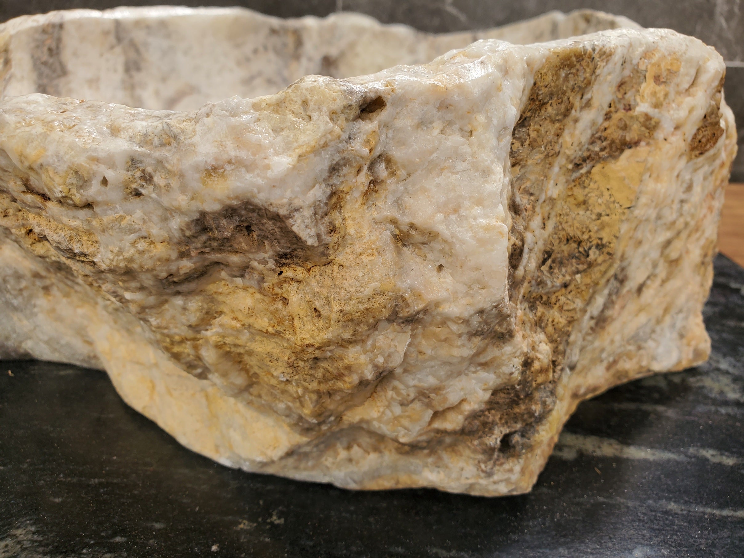 S31_23 Onyx Stone Vessel Bathroom Sink