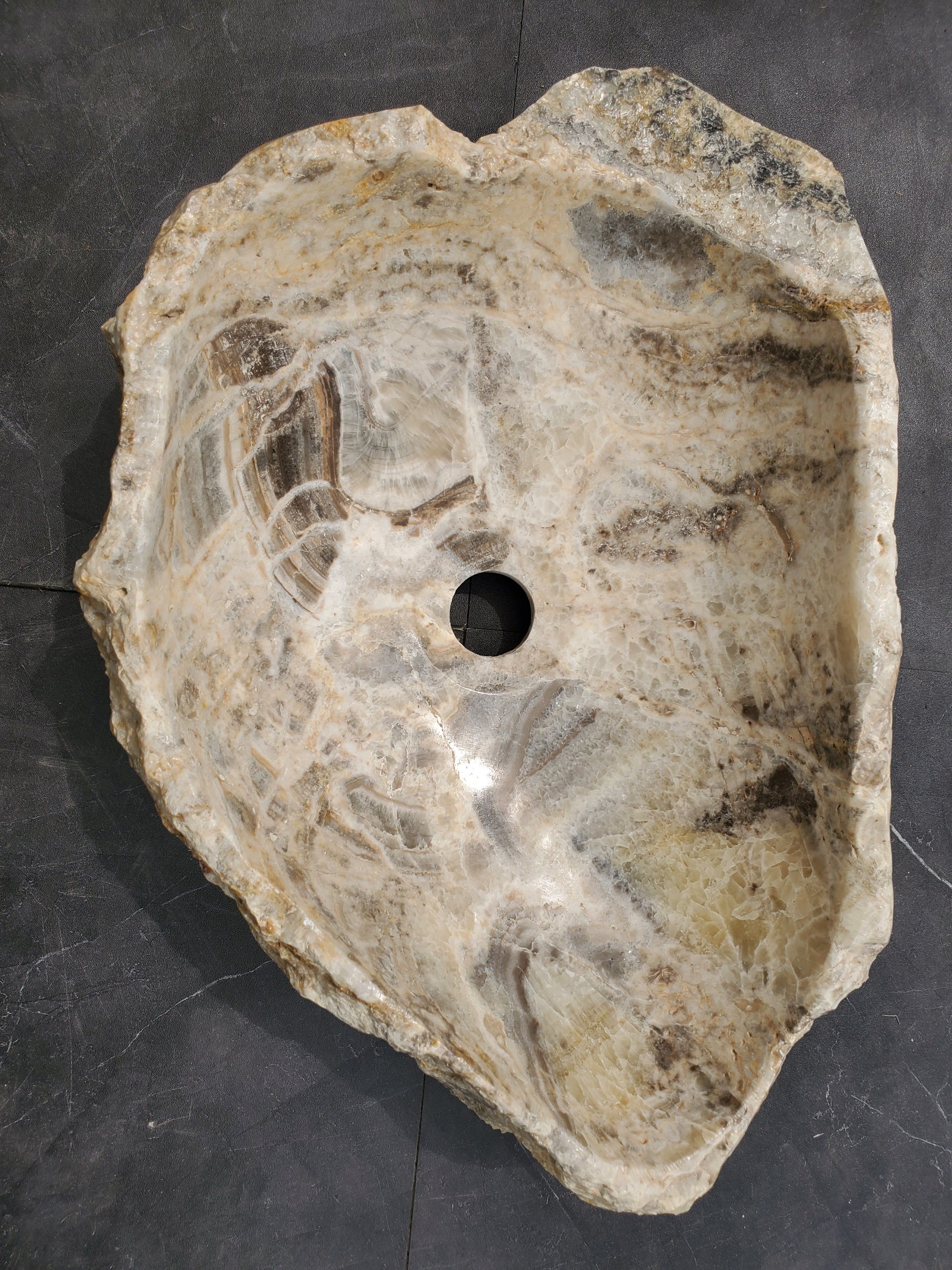 S31_23 Onyx Stone Vessel Bathroom Sink