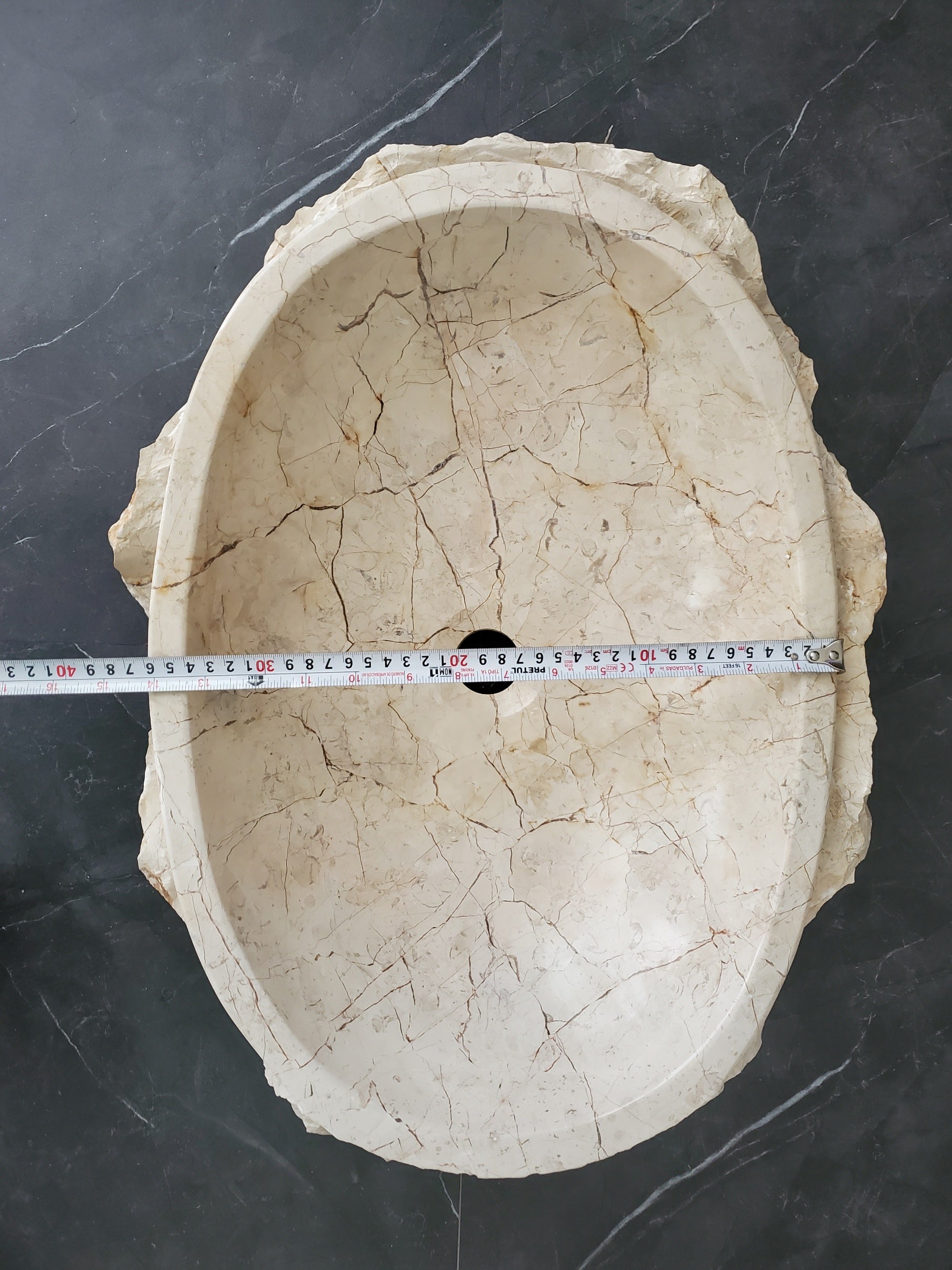 SET1043 Oval Marble Stone Vessel Sink (Set of 2)