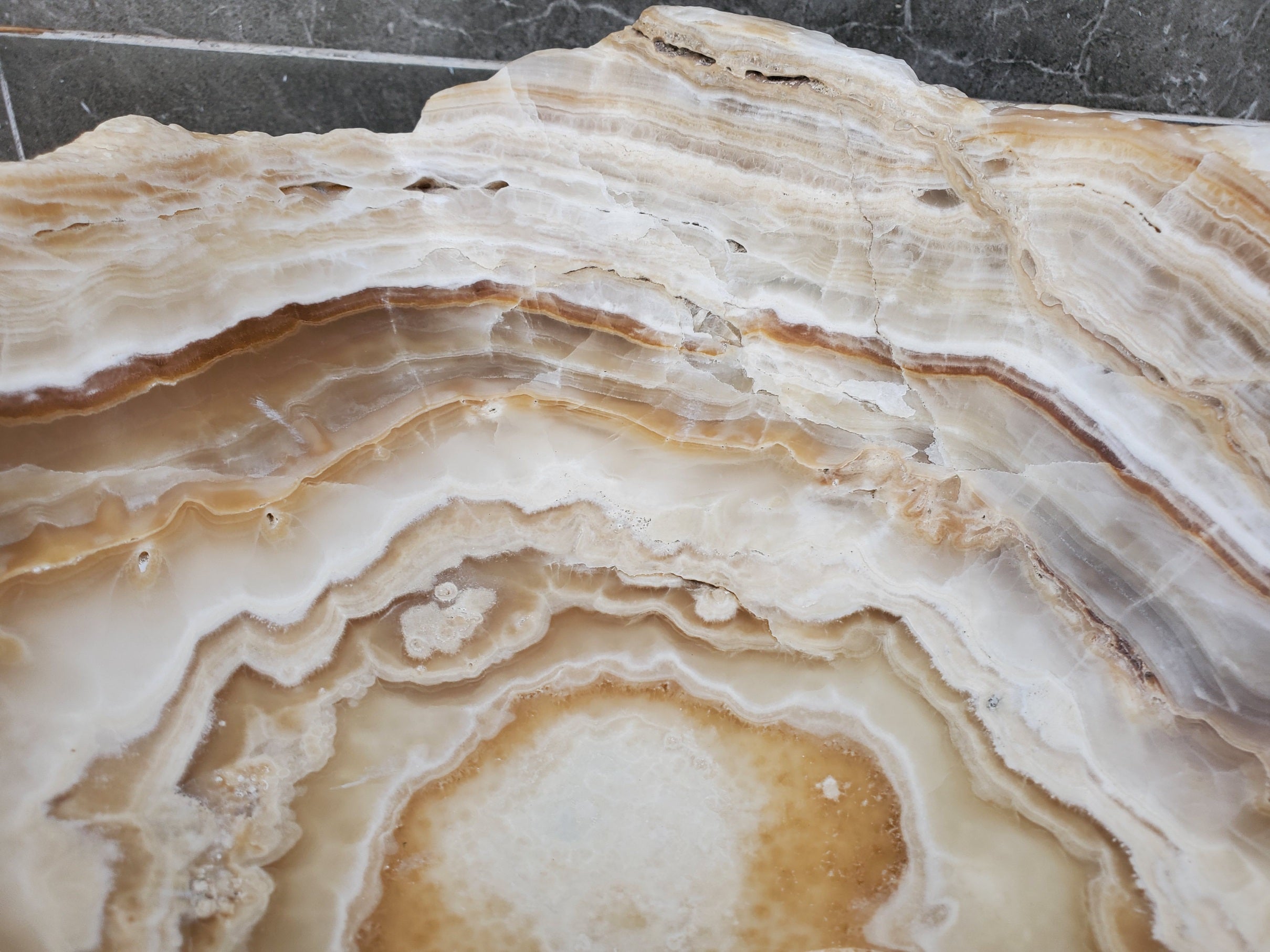 S31_06 Onyx Stone Bathroom Vessel Sink