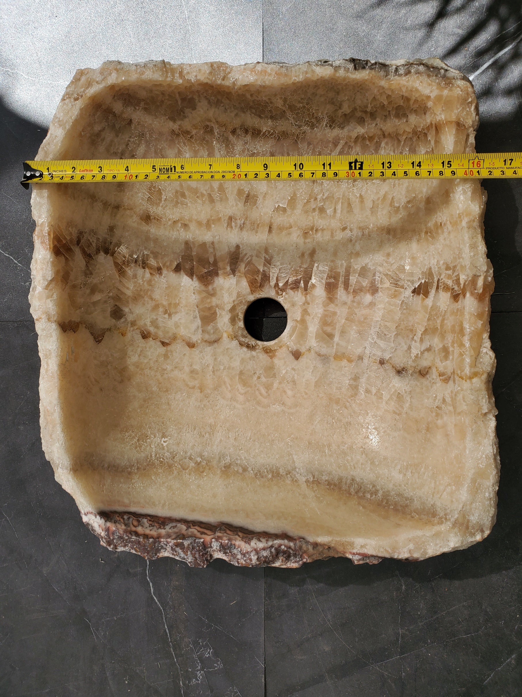 S31_15 Onyx Stone Vessel Bathroom Sink