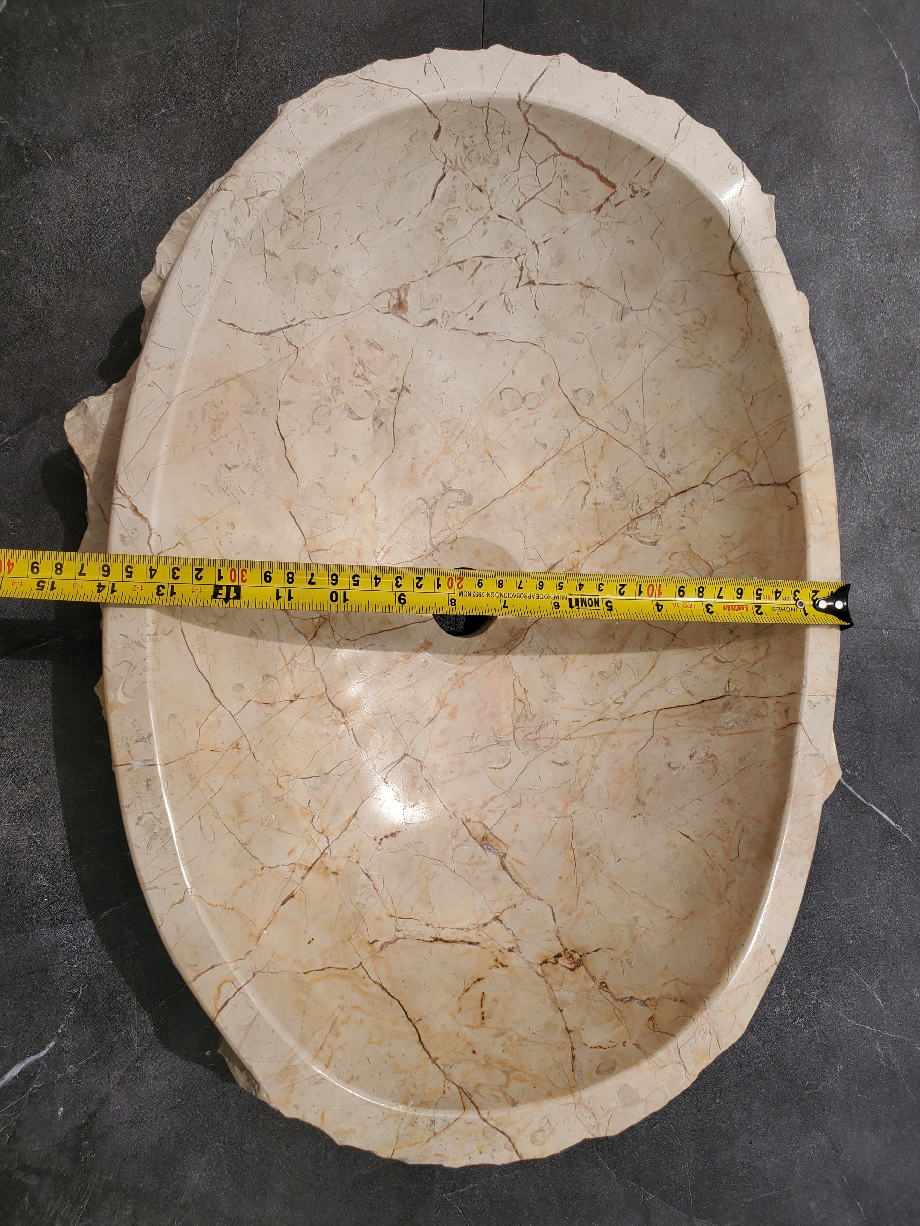 SET3165 Oval Marble Stone Vessel Sink (Set of 2)