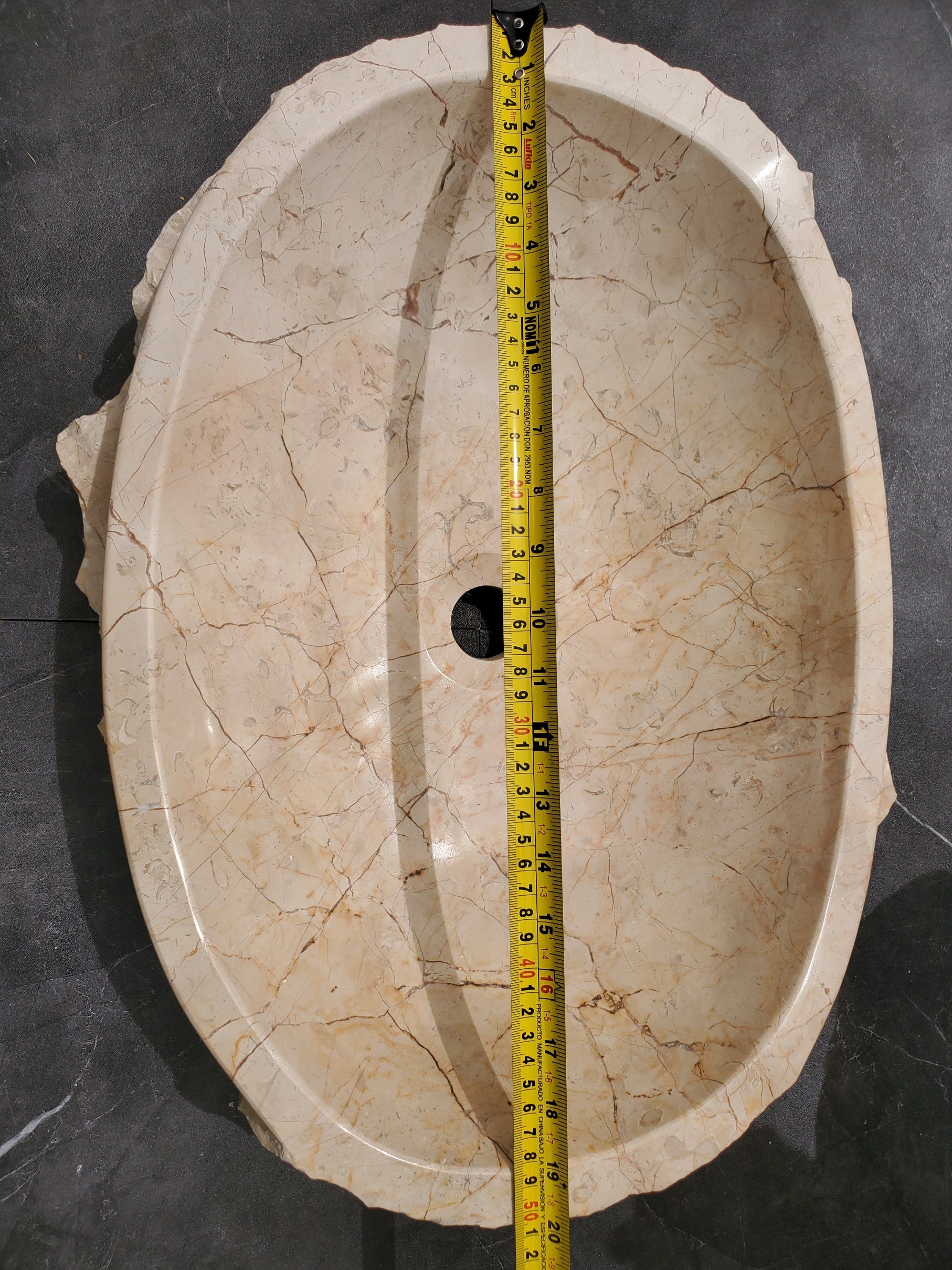 SET3165 Oval Marble Stone Vessel Sink (Set of 2)