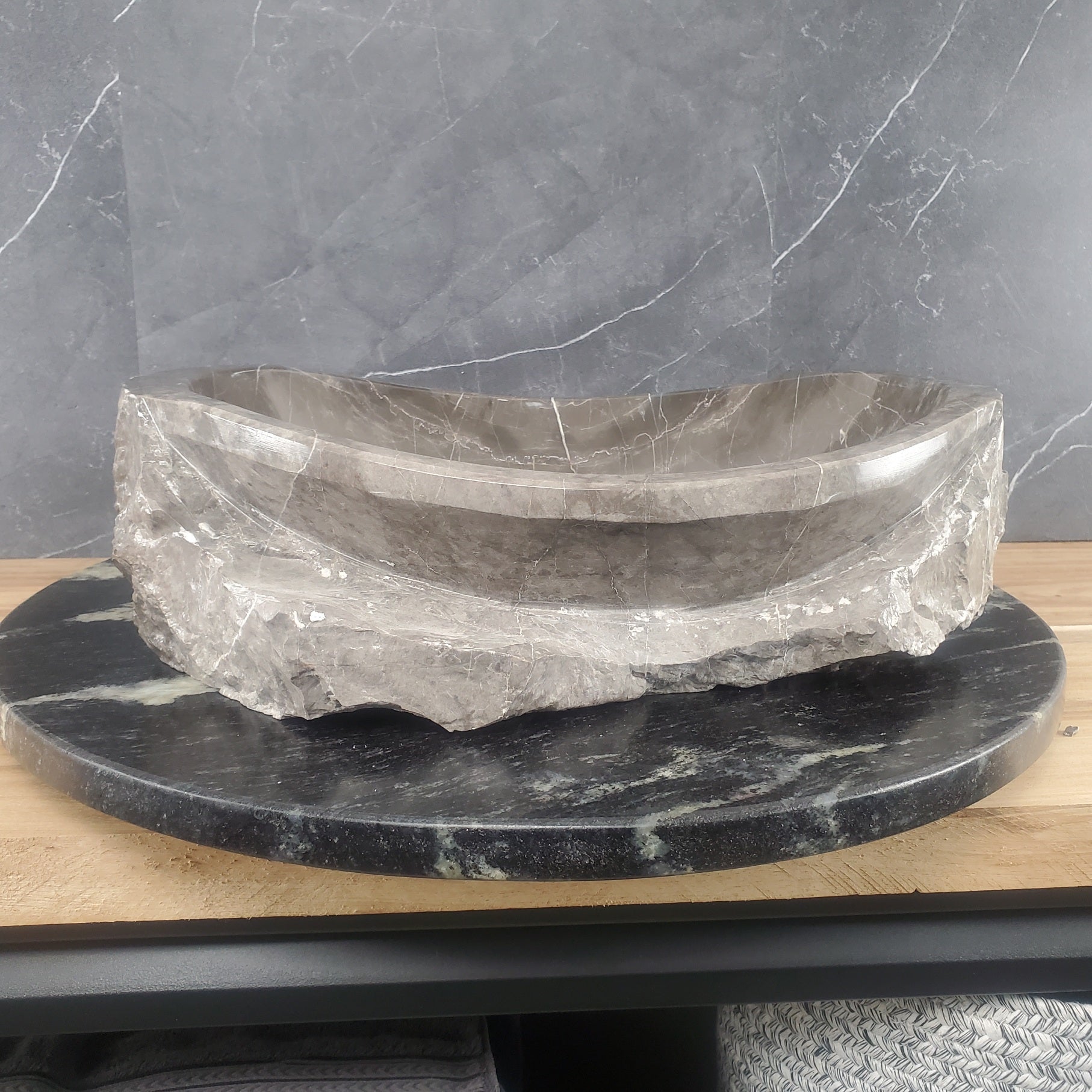 S28_13 Marble Stone Vessel Bathroom Sink