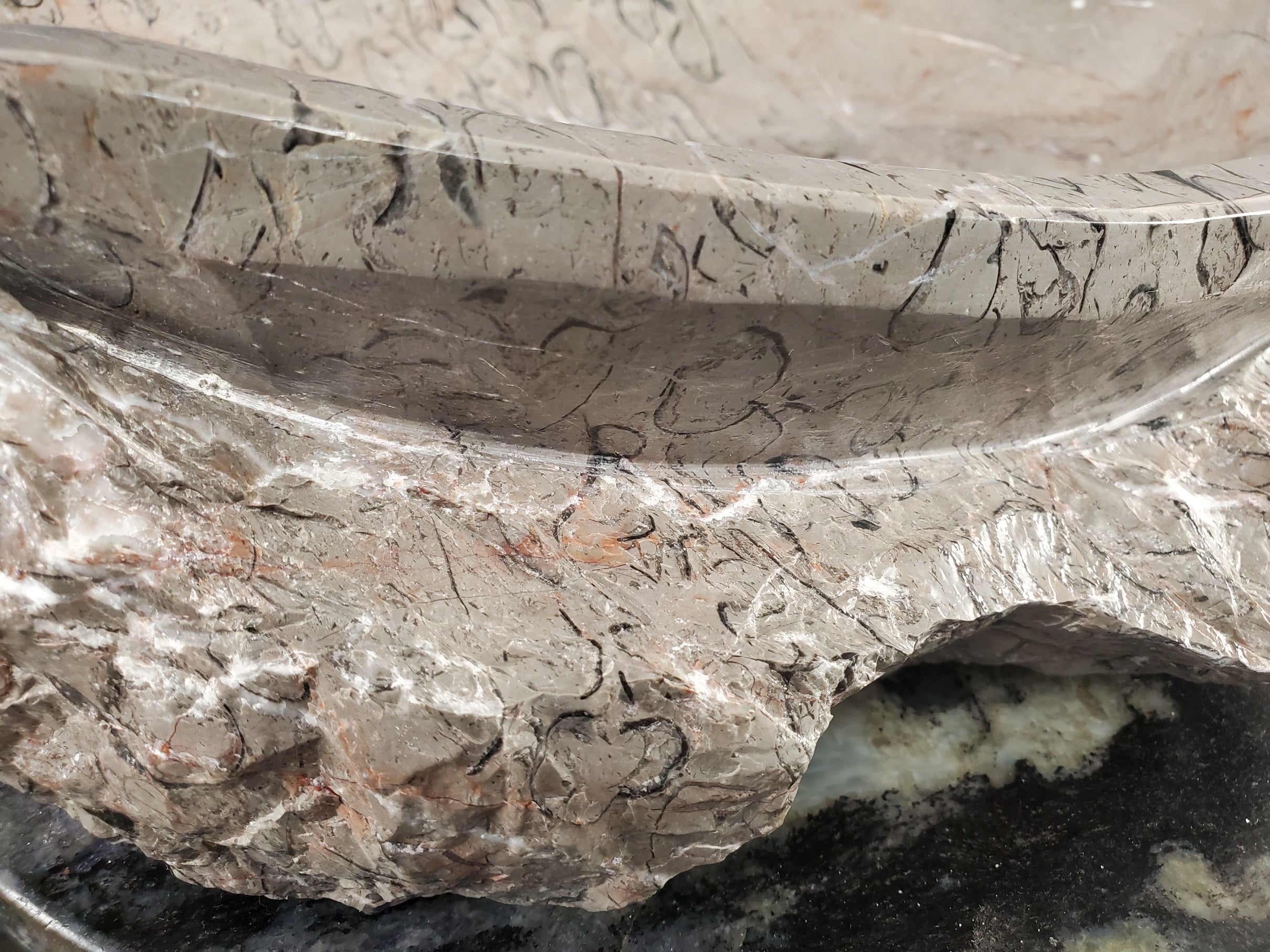 S28_20 Marble Stone Vessel Bathroom Sink - 20 x 15 inch