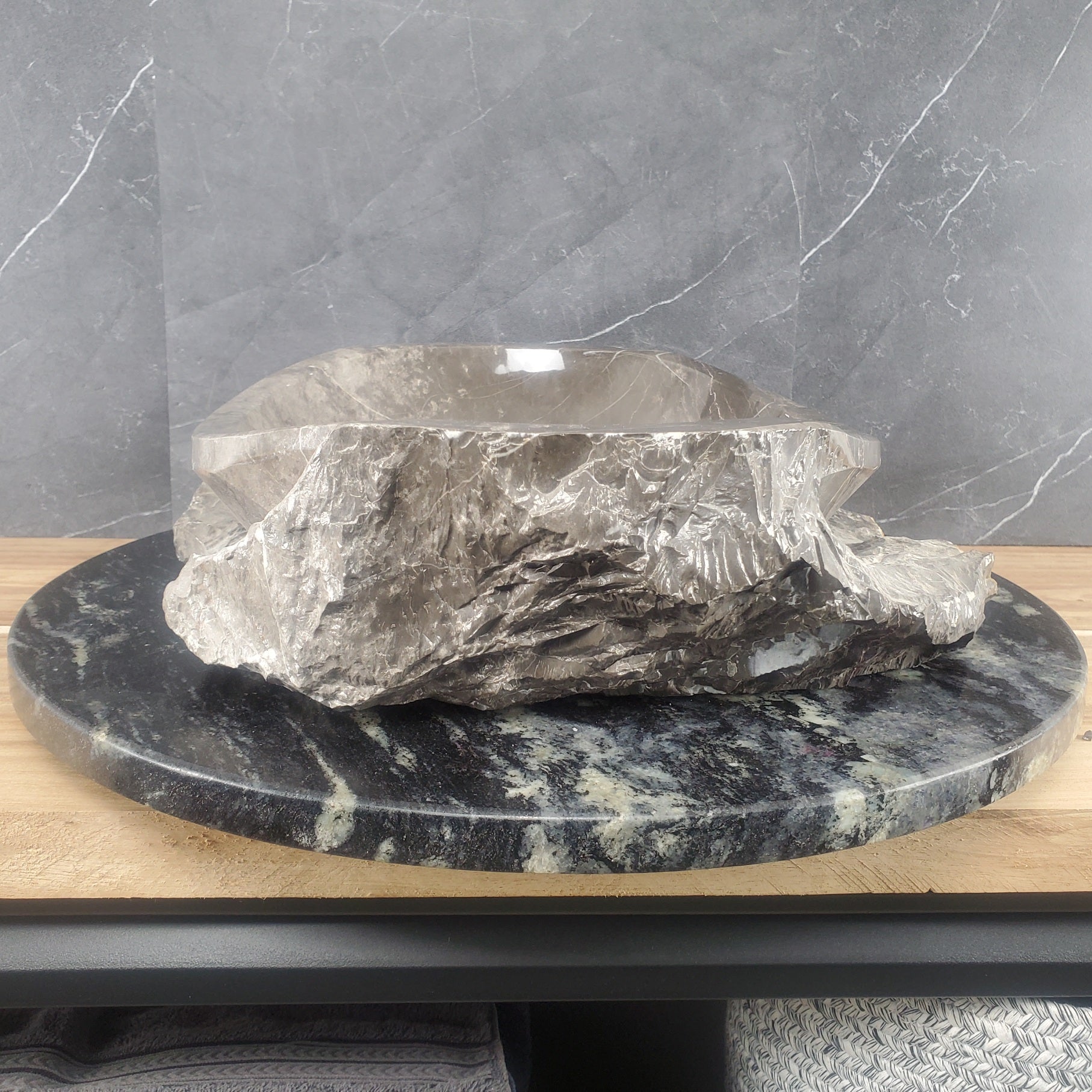 S28_13 Marble Stone Vessel Bathroom Sink