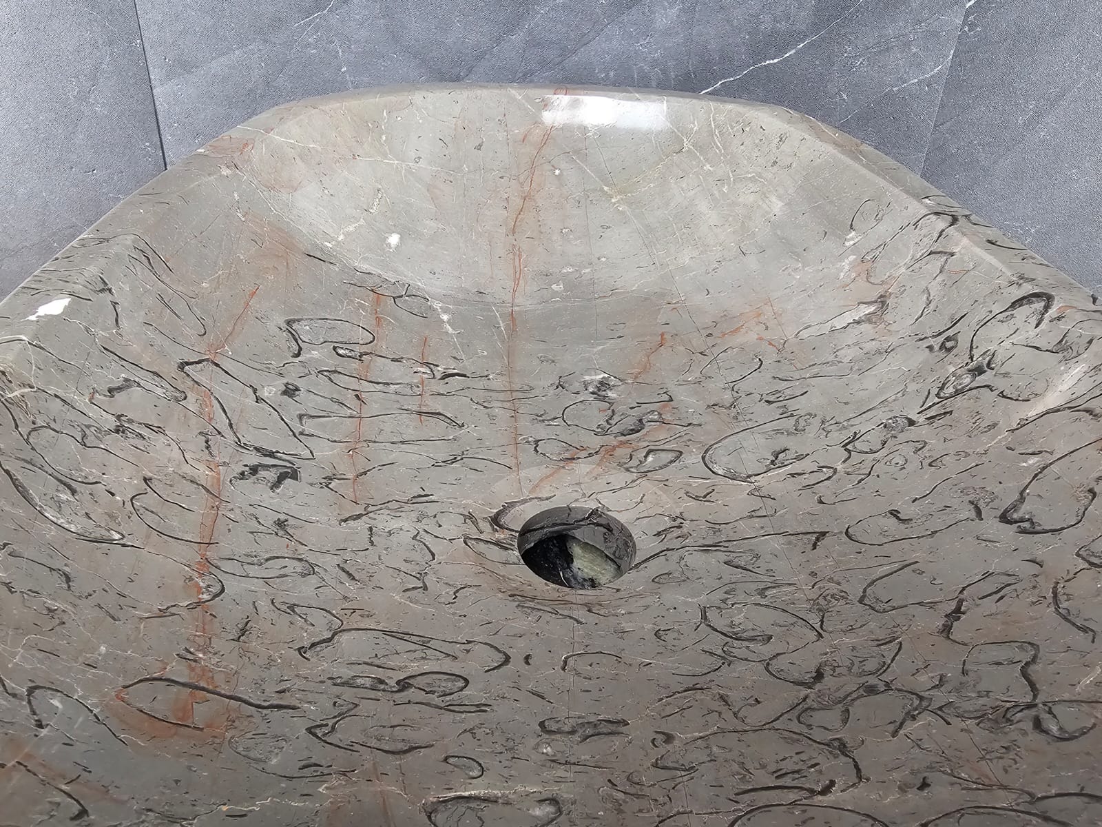 S28_22 Marble Stone Vessel Bathroom Sink