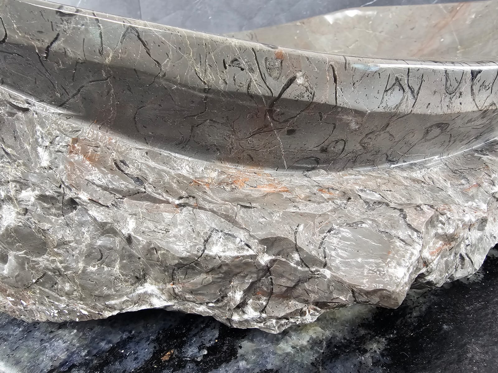 S28_22 Marble Stone Vessel Bathroom Sink
