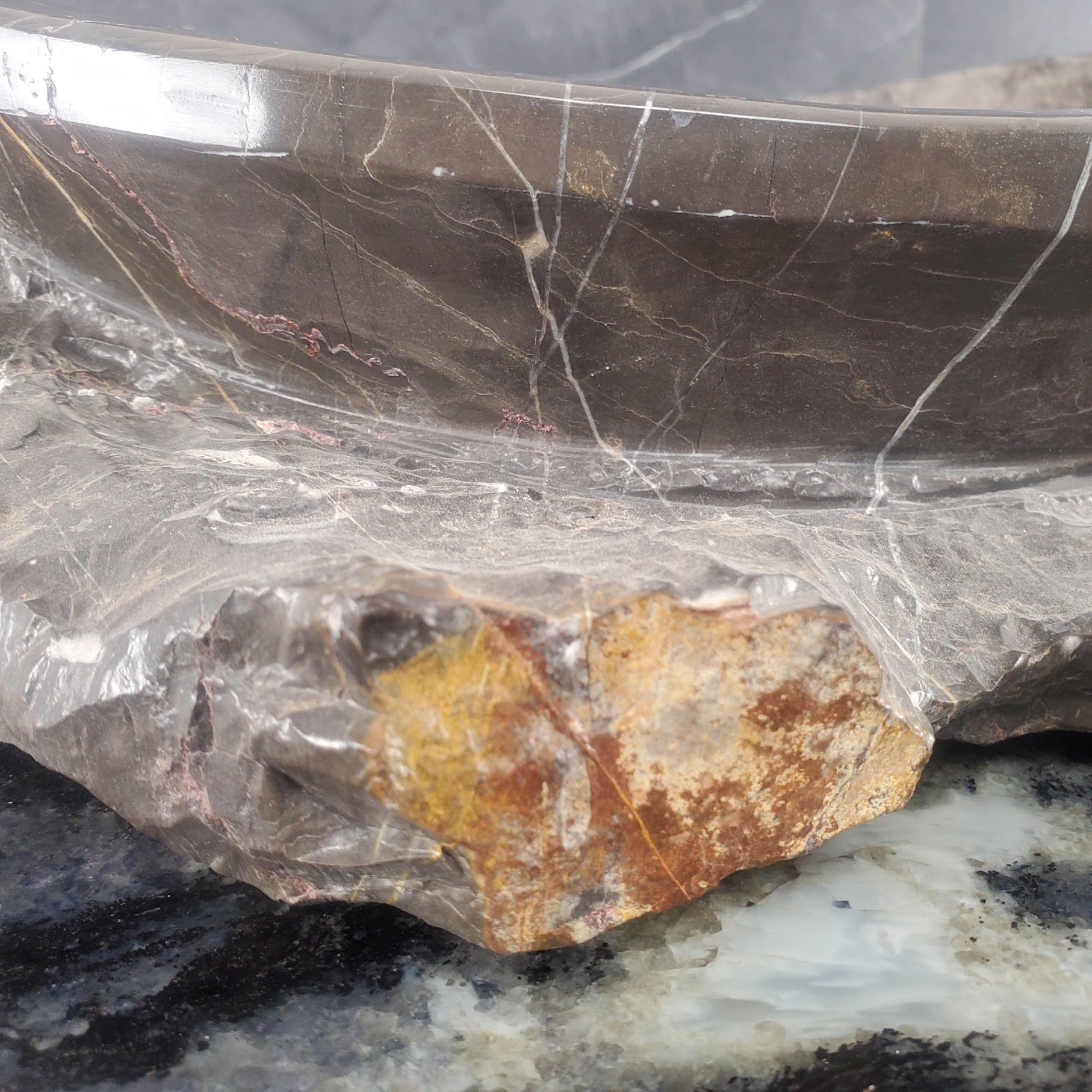 SET1040 Marble Stone Vessel Sink Set