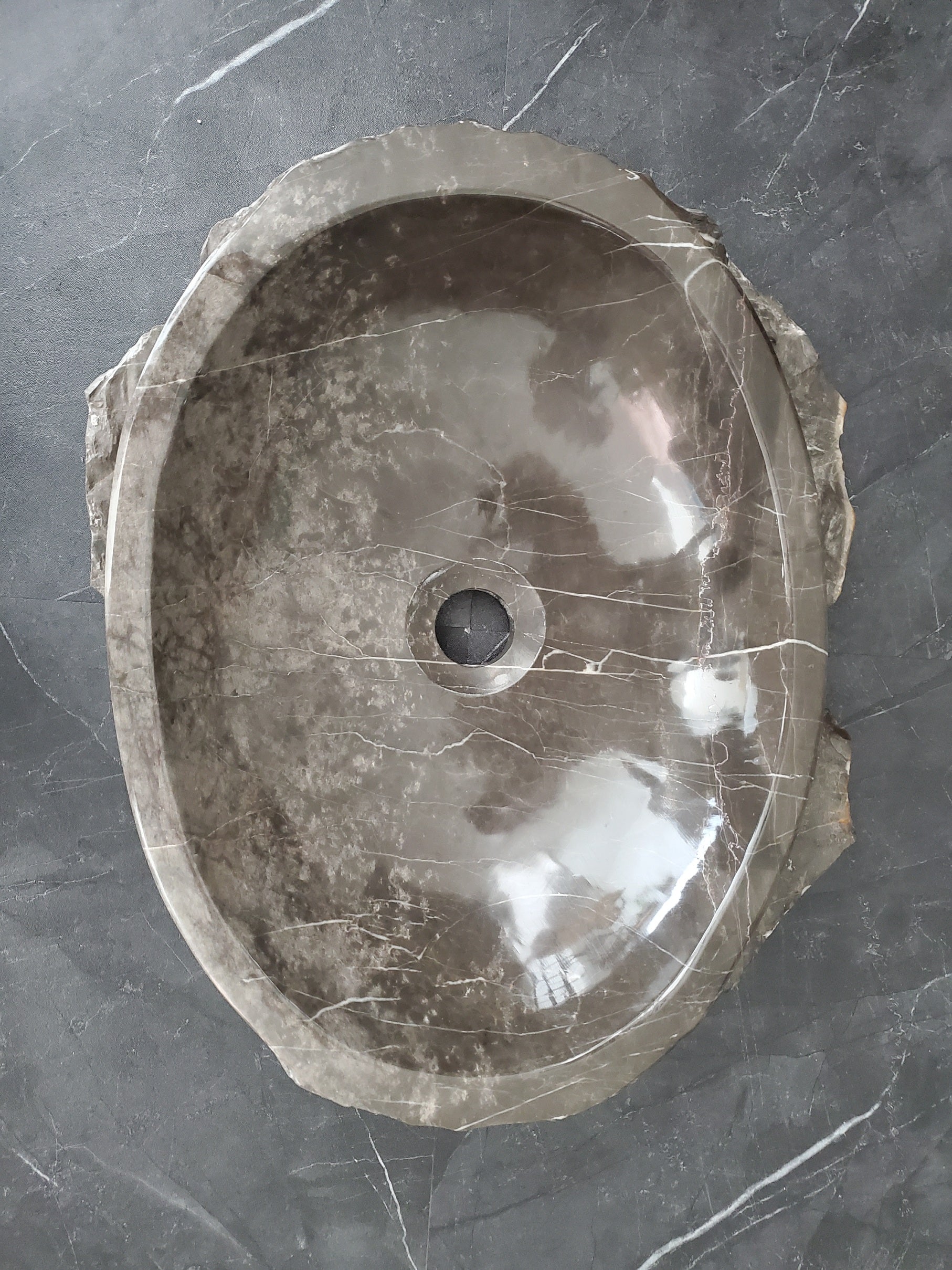 S28_13 Marble Stone Vessel Bathroom Sink