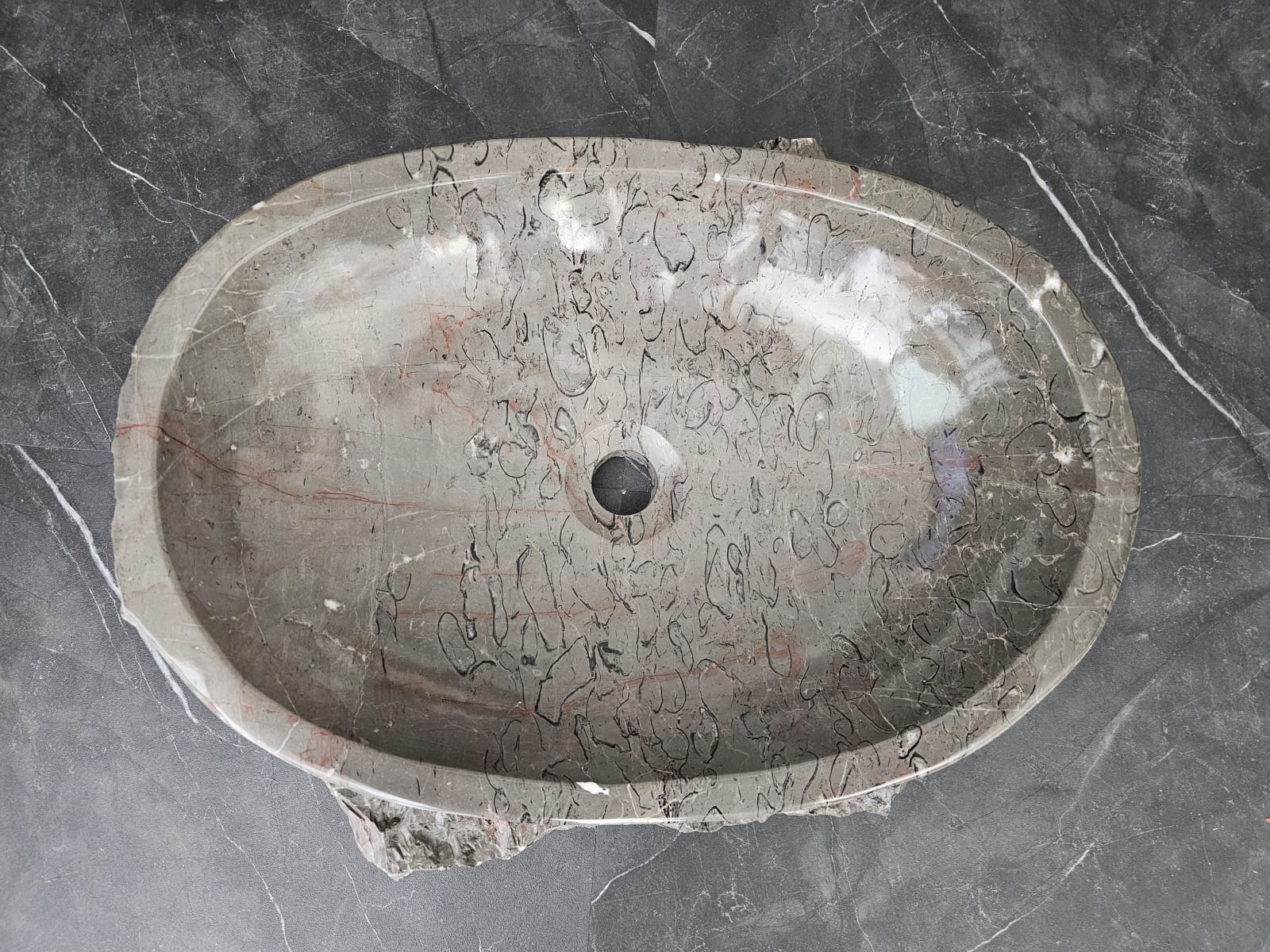 S28_22 Marble Stone Vessel Bathroom Sink