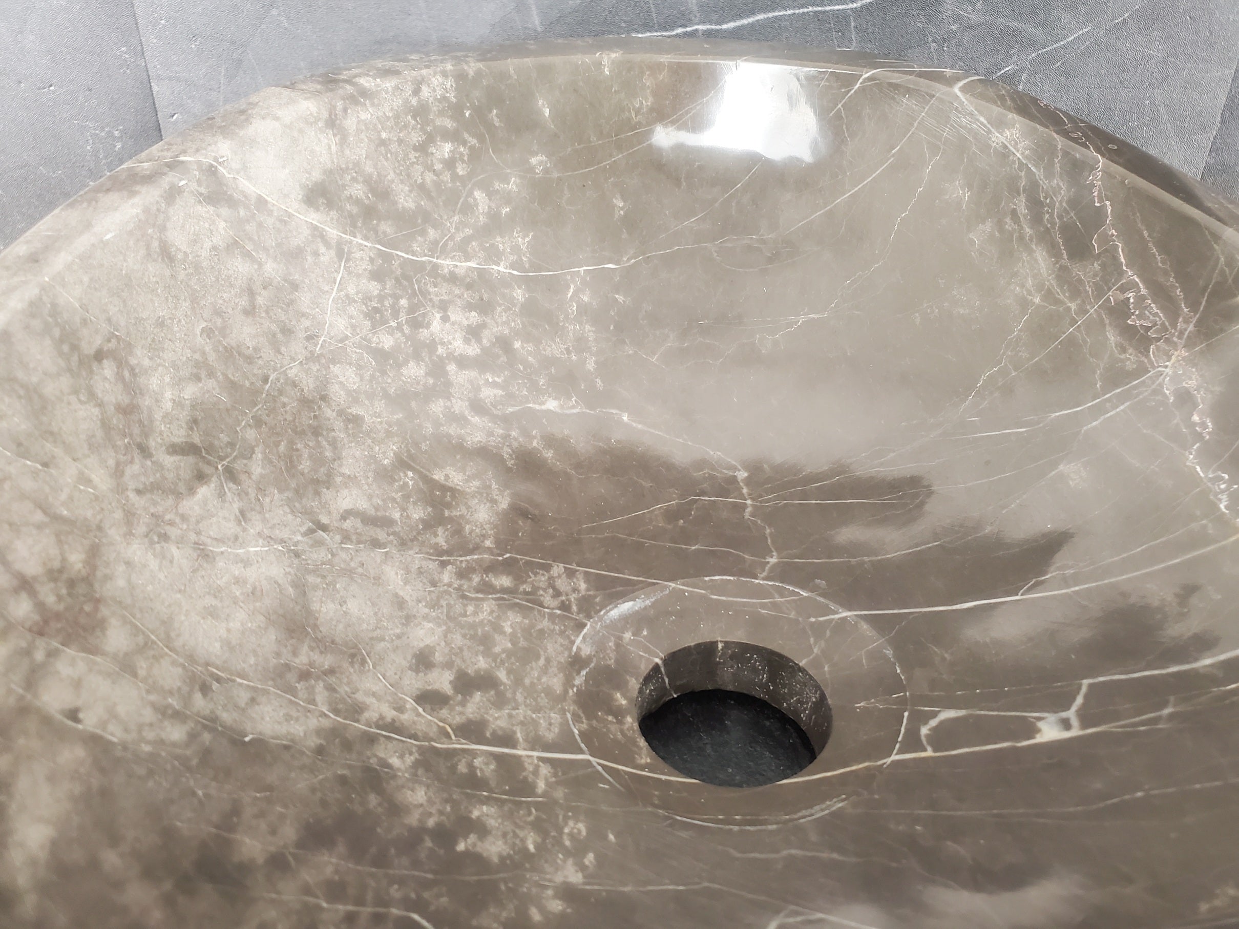 S28_13 Marble Stone Vessel Bathroom Sink
