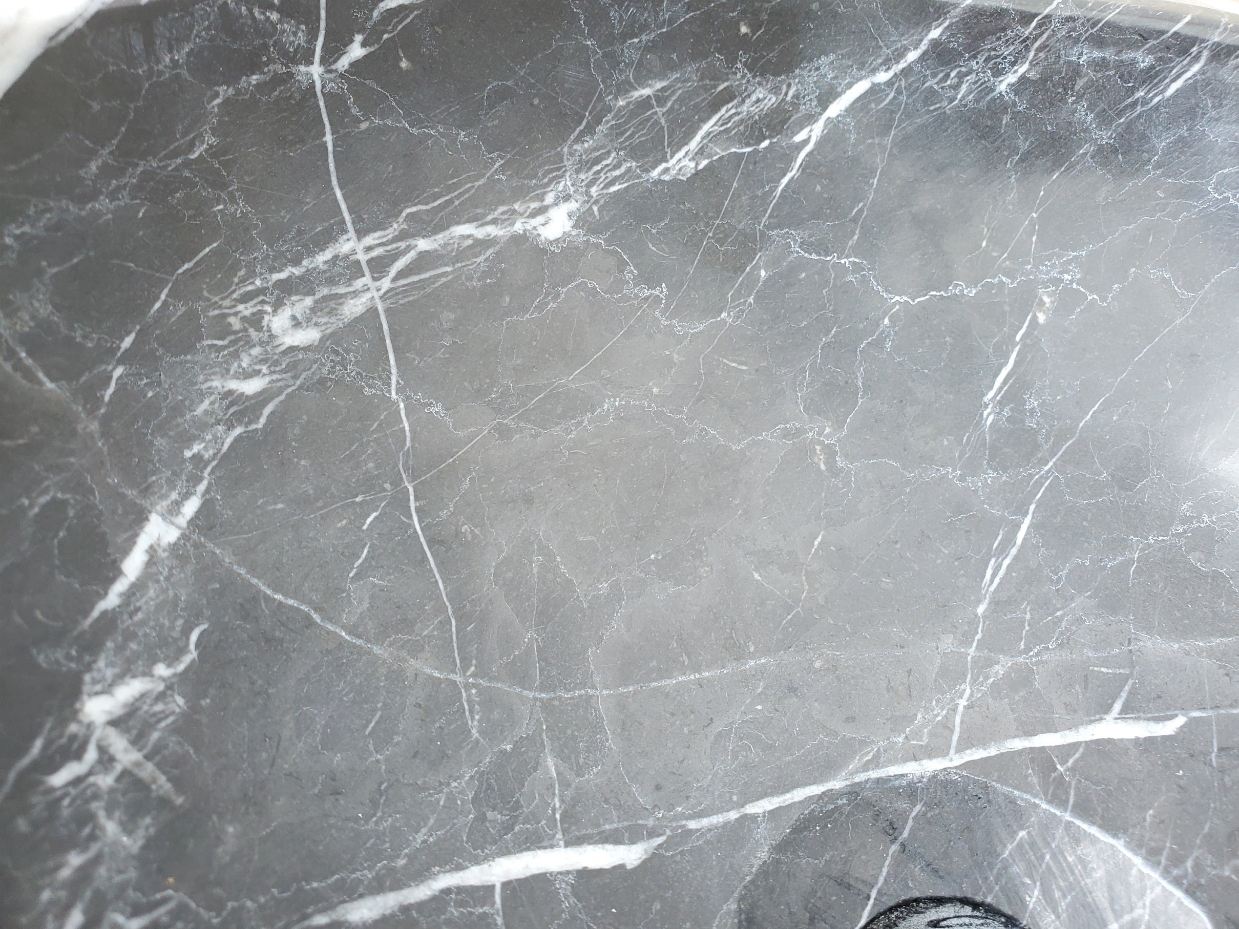 S29_26 Marble Stone Vessel Bathroom Sink (Round)