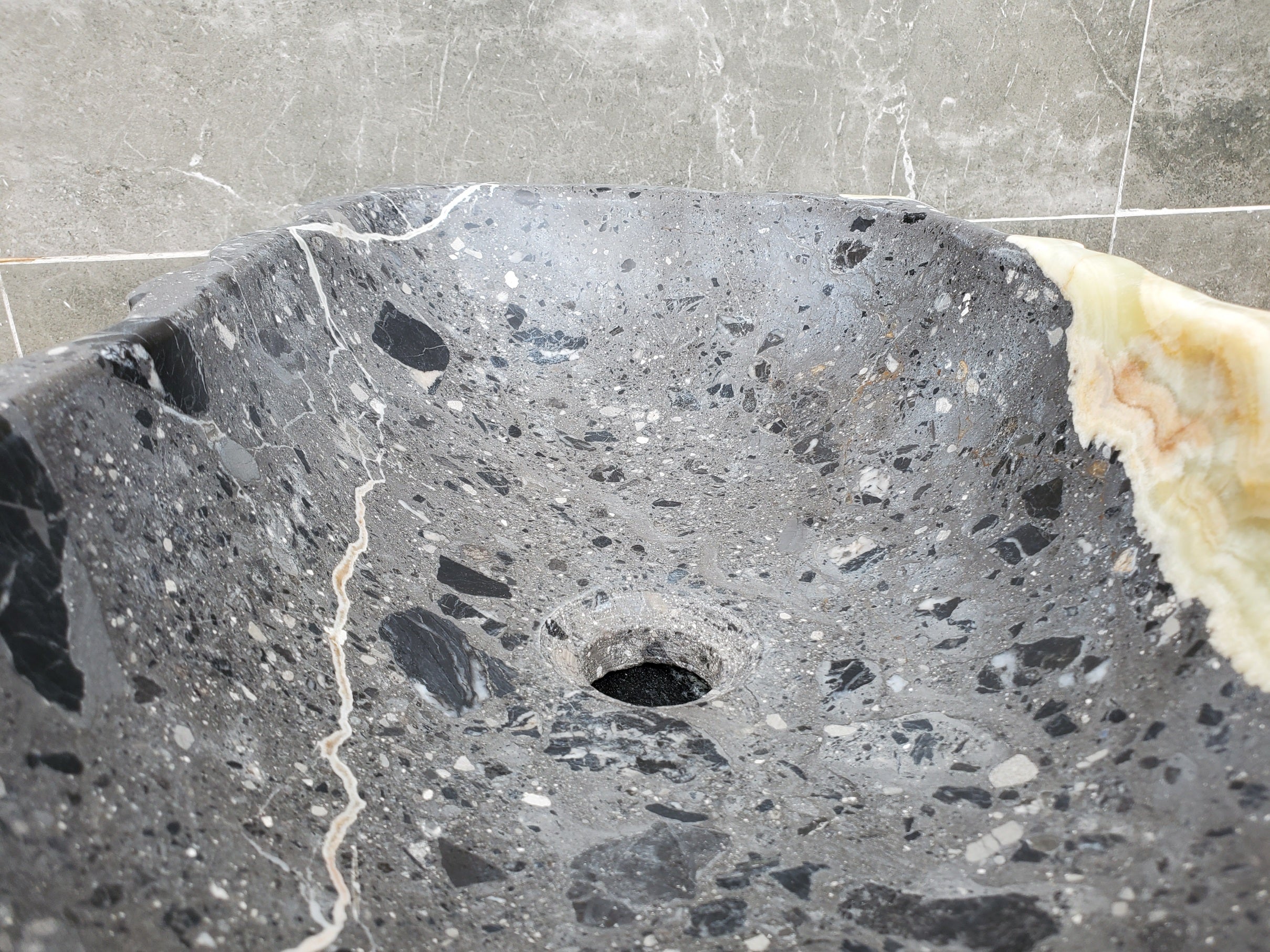 S29_27 Natural Stone Vessel Bathroom Sink