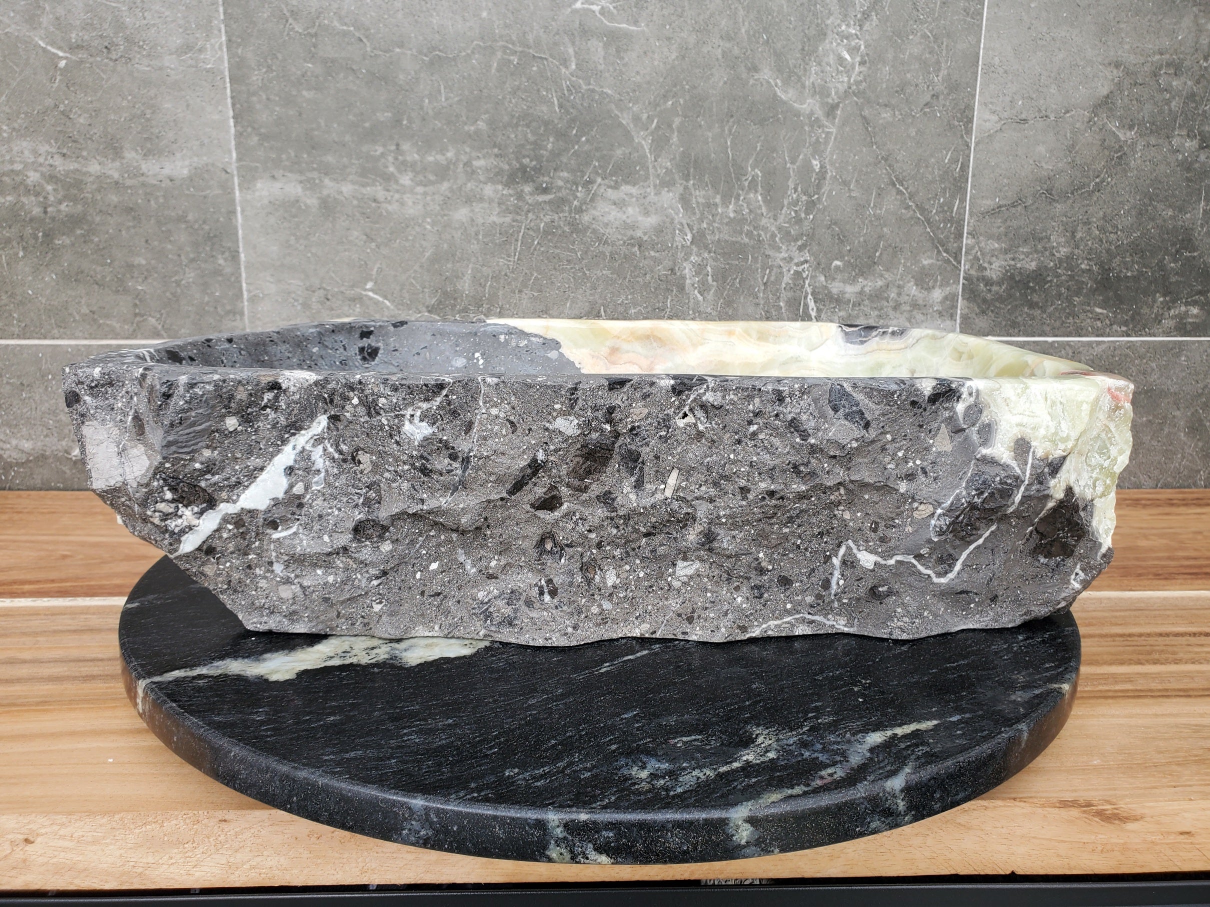 S29_27 Natural Stone Vessel Bathroom Sink