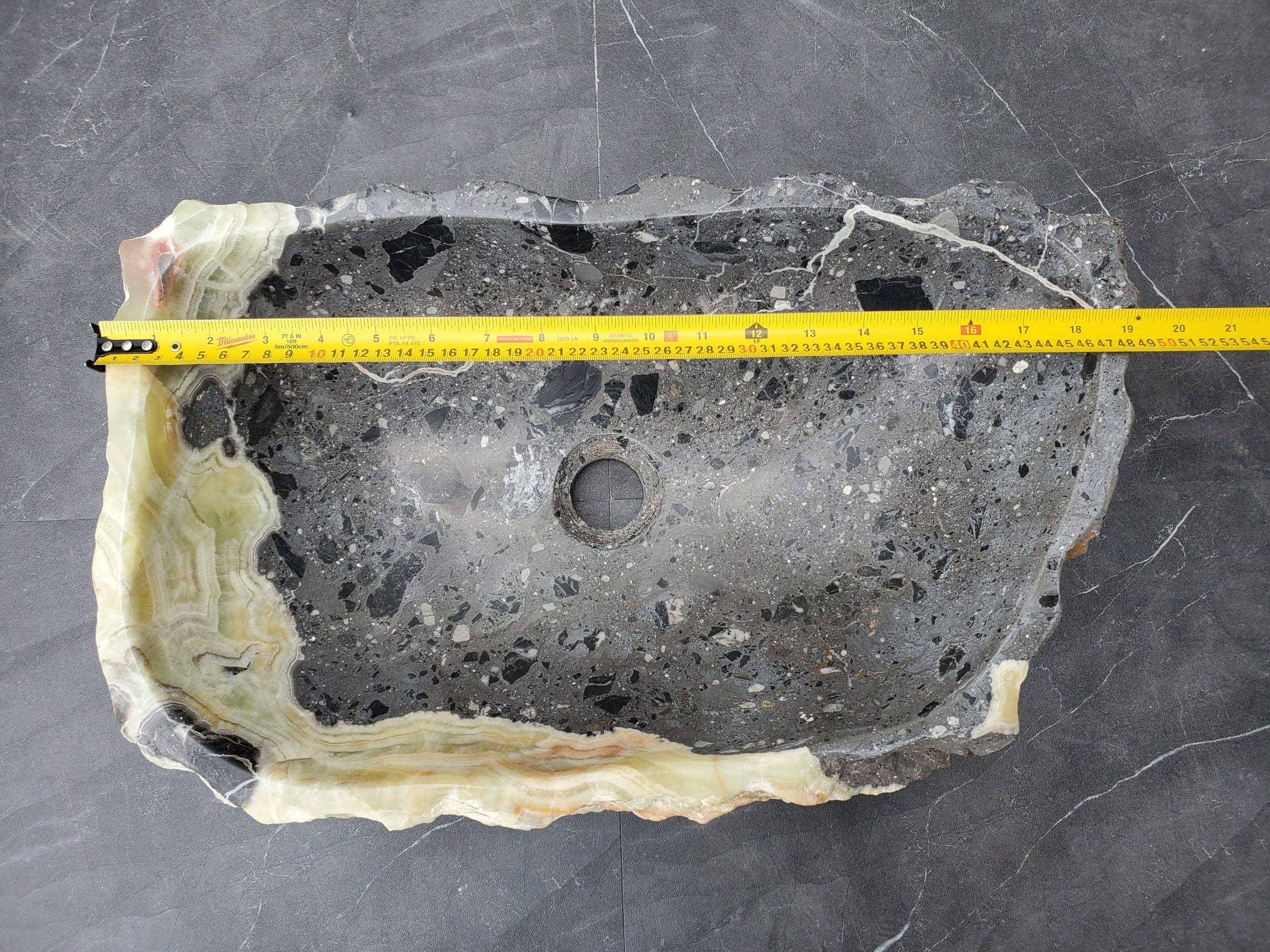 S29_27 Natural Stone Vessel Bathroom Sink