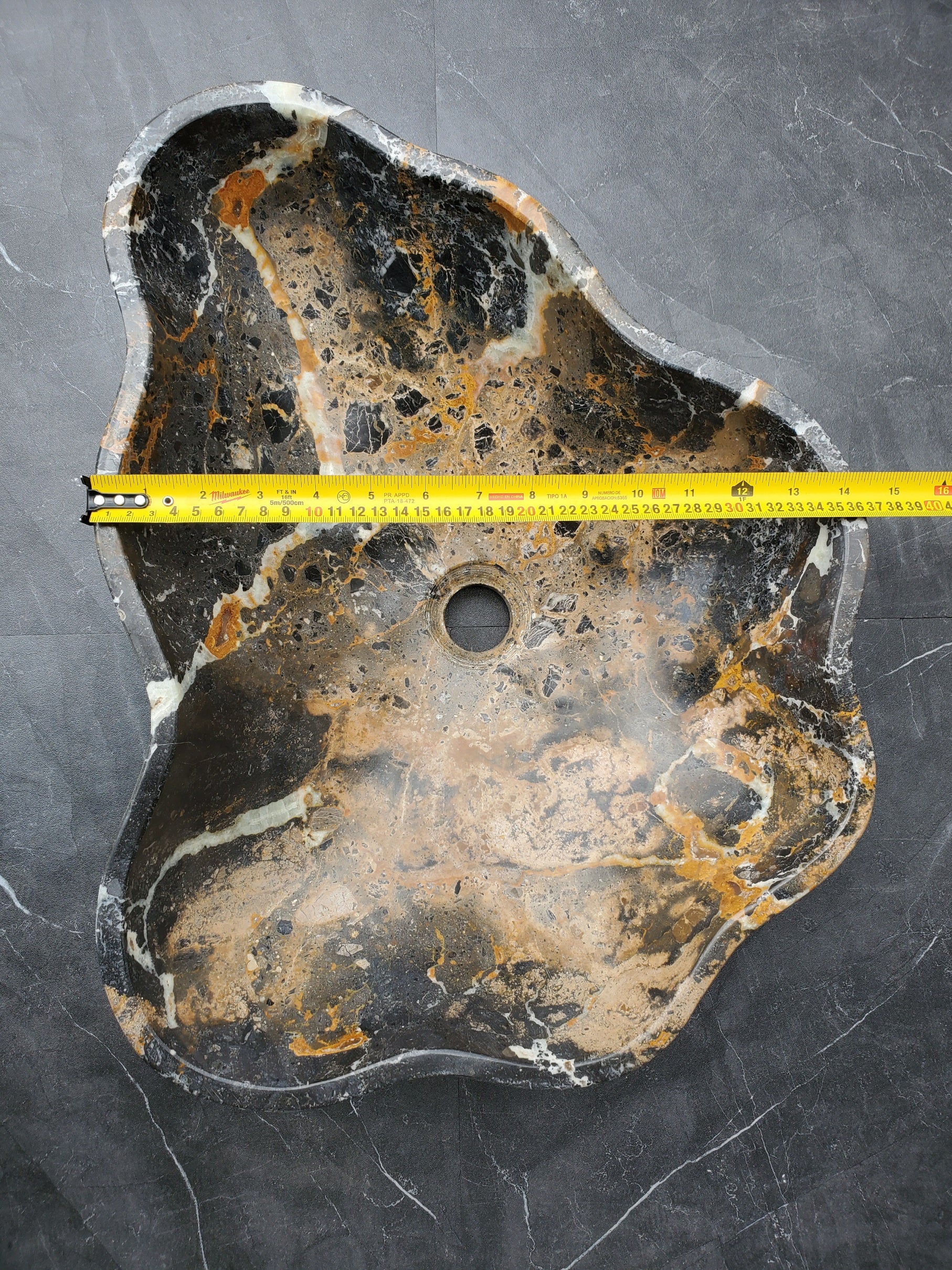S29_24 Natural Stone Vessel Bathroom Sink - 19 x 14 inch
