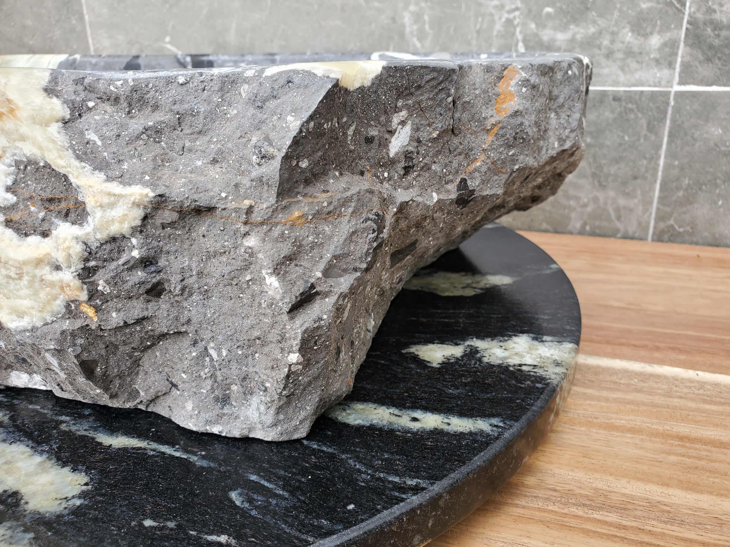 S29_27 Natural Stone Vessel Bathroom Sink
