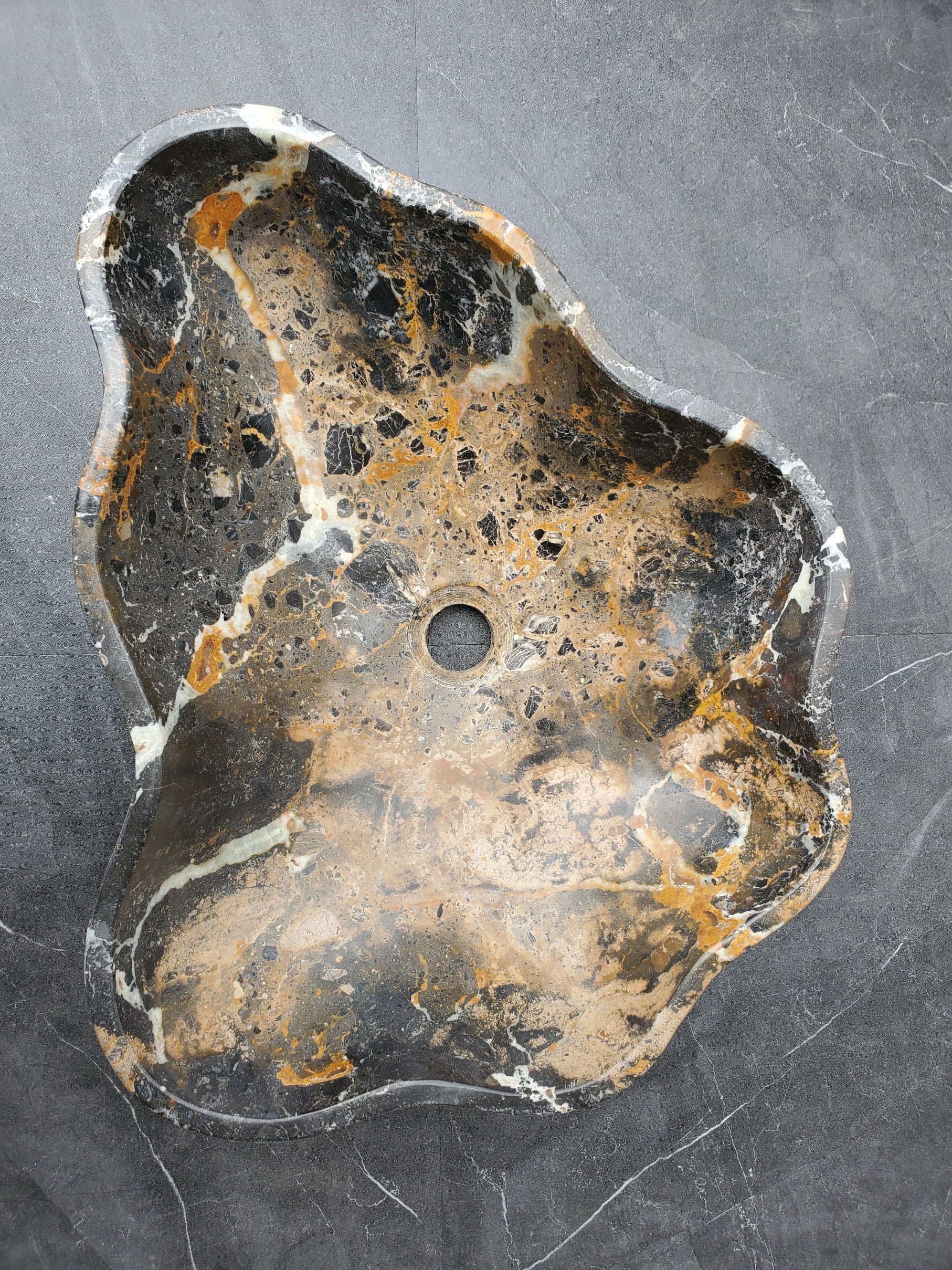 S29_24 Natural Stone Vessel Bathroom Sink - 19 x 14 inch