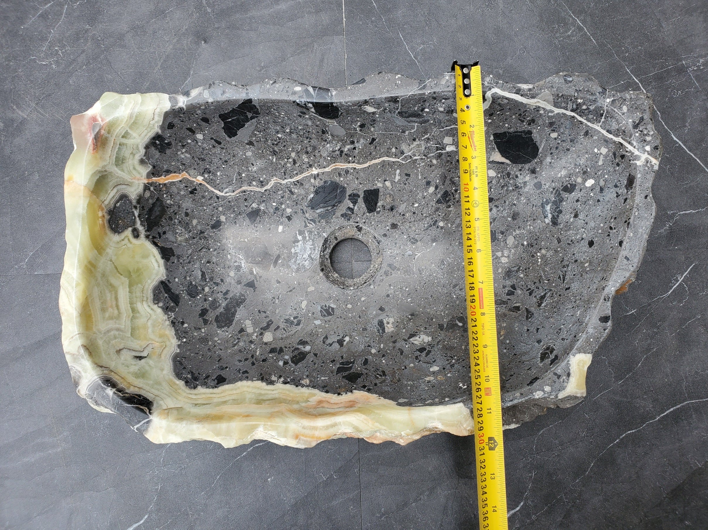 S29_27 Natural Stone Vessel Bathroom Sink