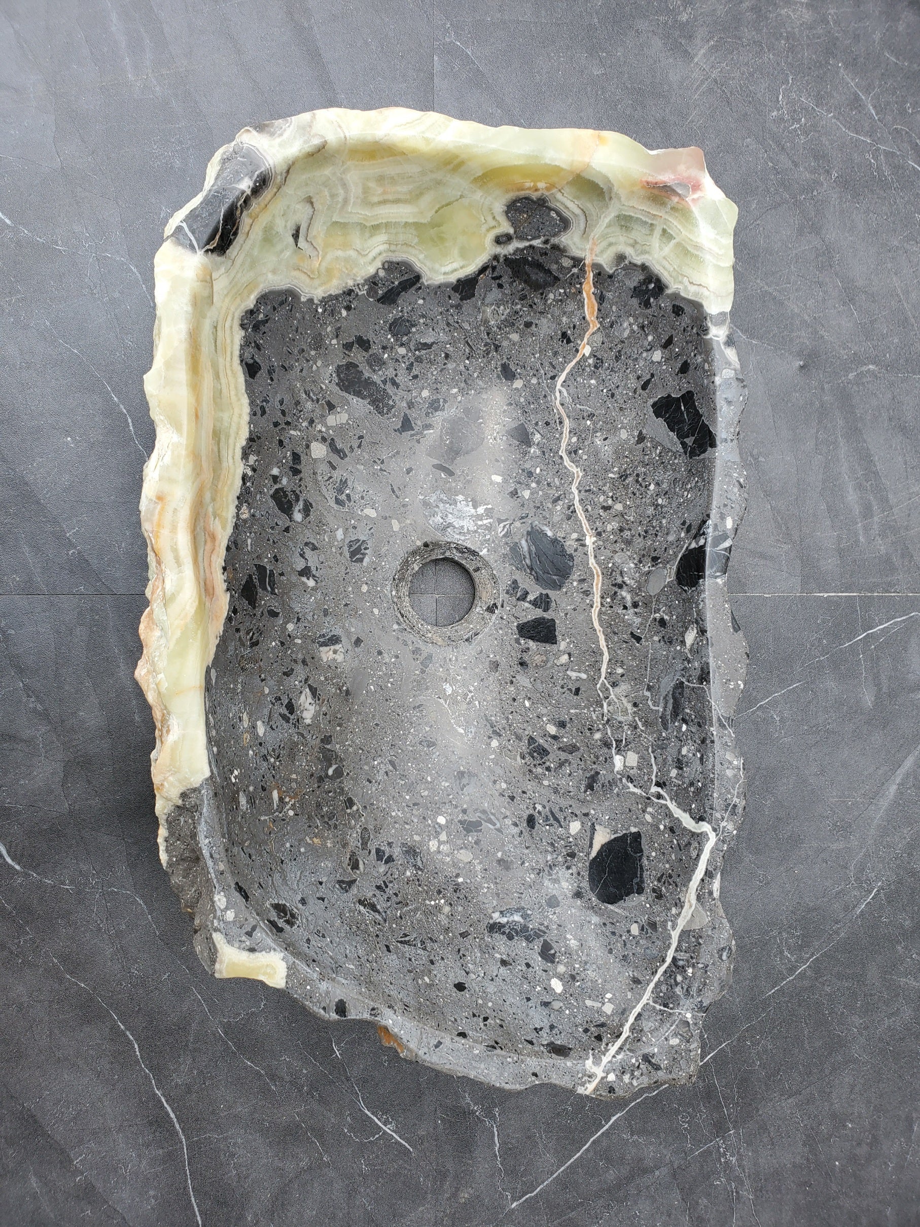 S29_27 Natural Stone Vessel Bathroom Sink