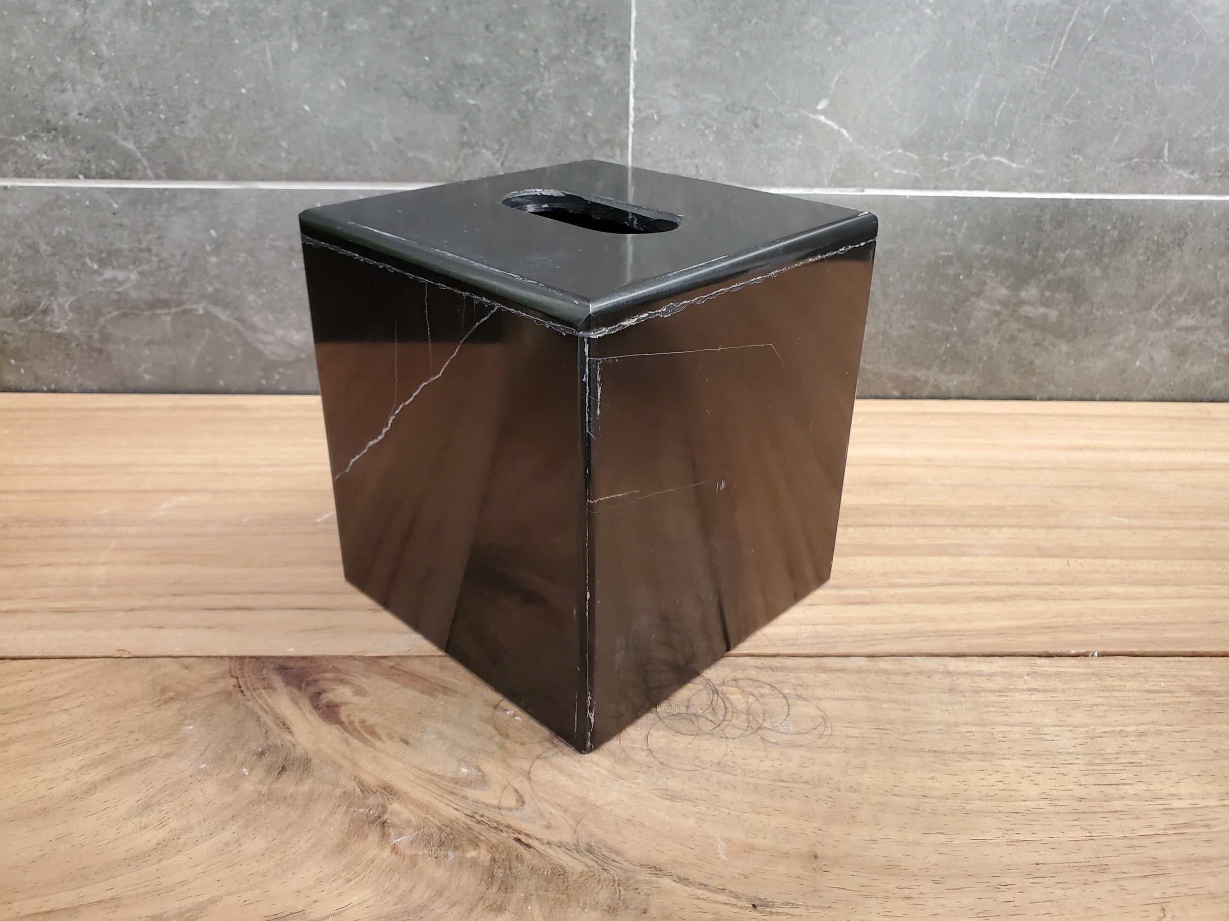 TCSQ_60 Marble Tissue Box Cover (Cube)