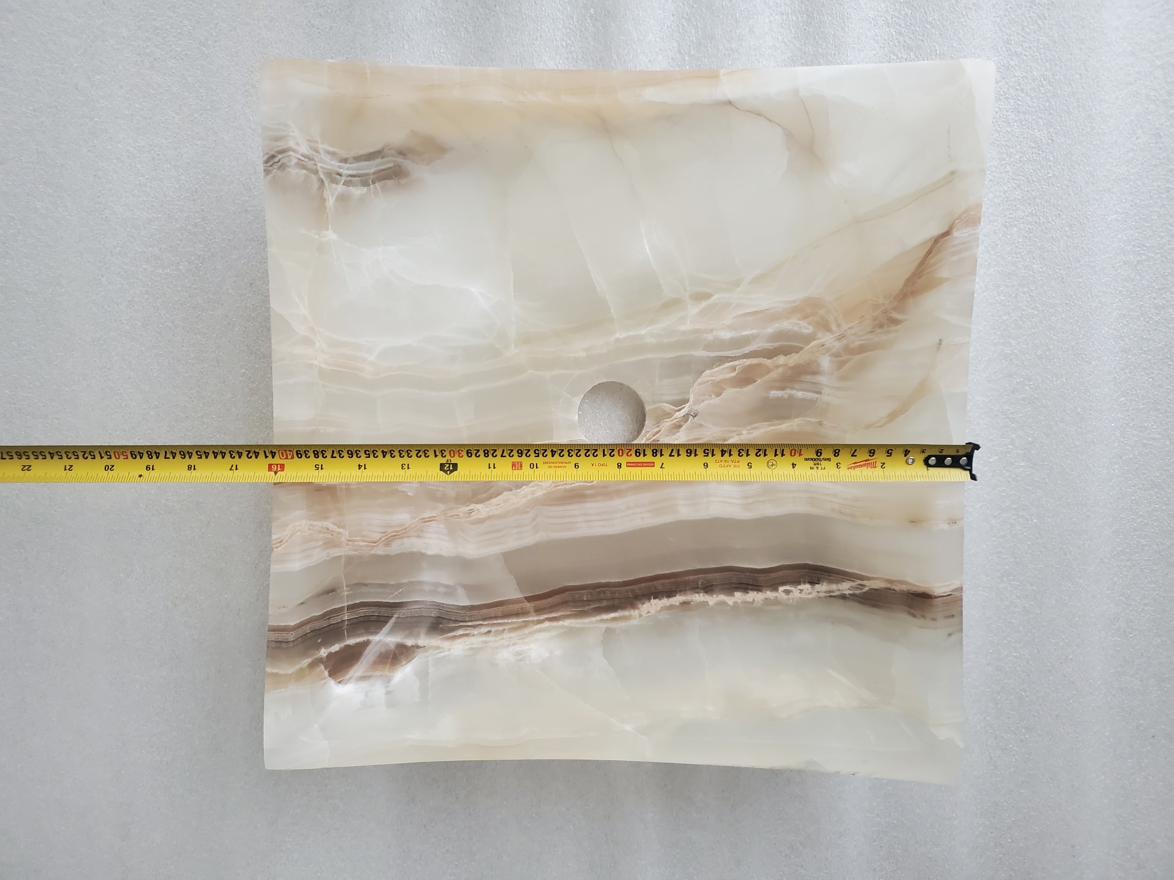 S25_01 Square Onyx Vessel Bathroom Sink