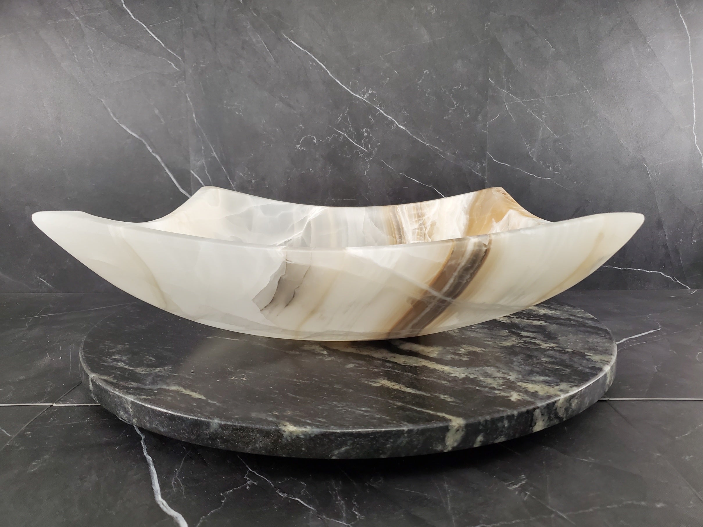 S26_01 Square Onyx Vessel Bathroom Sink