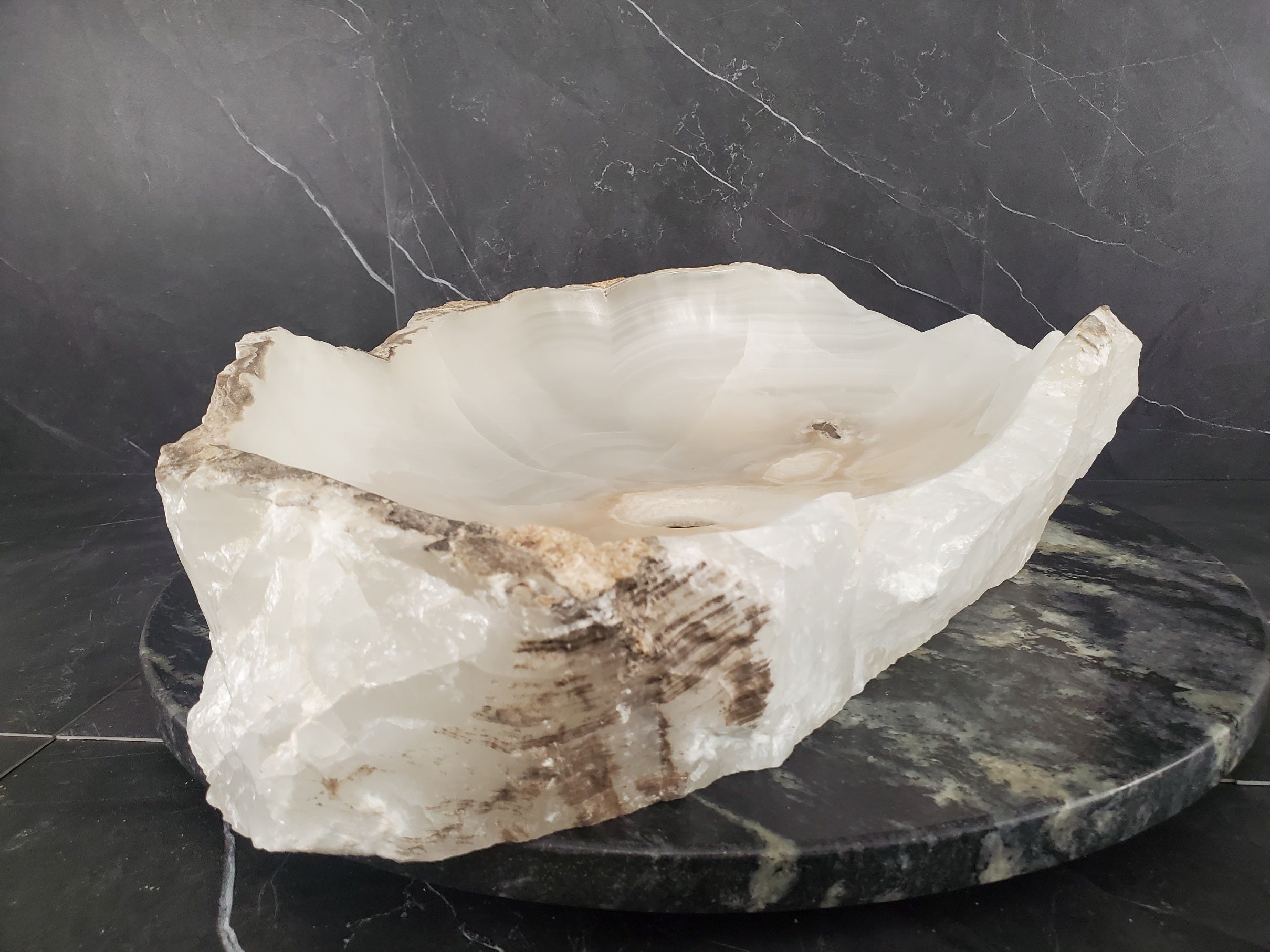 S26_05 Onyx Stone Bathroom Vessel Sink - 19.5 x 15.5 inch