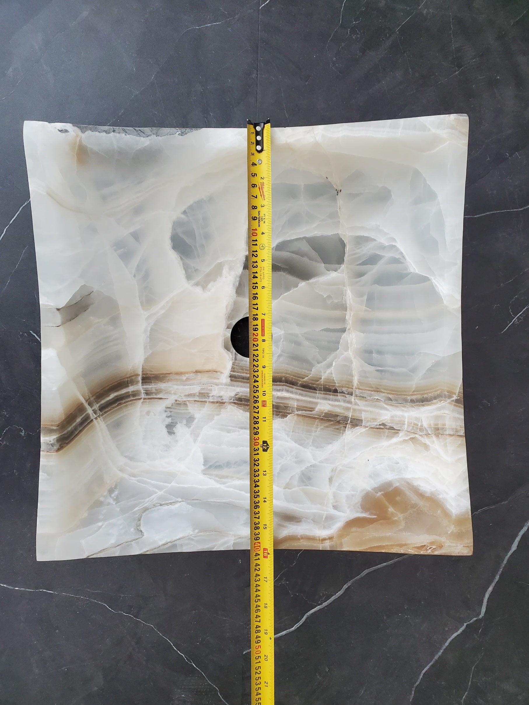 S26_01 Square Onyx Vessel Bathroom Sink