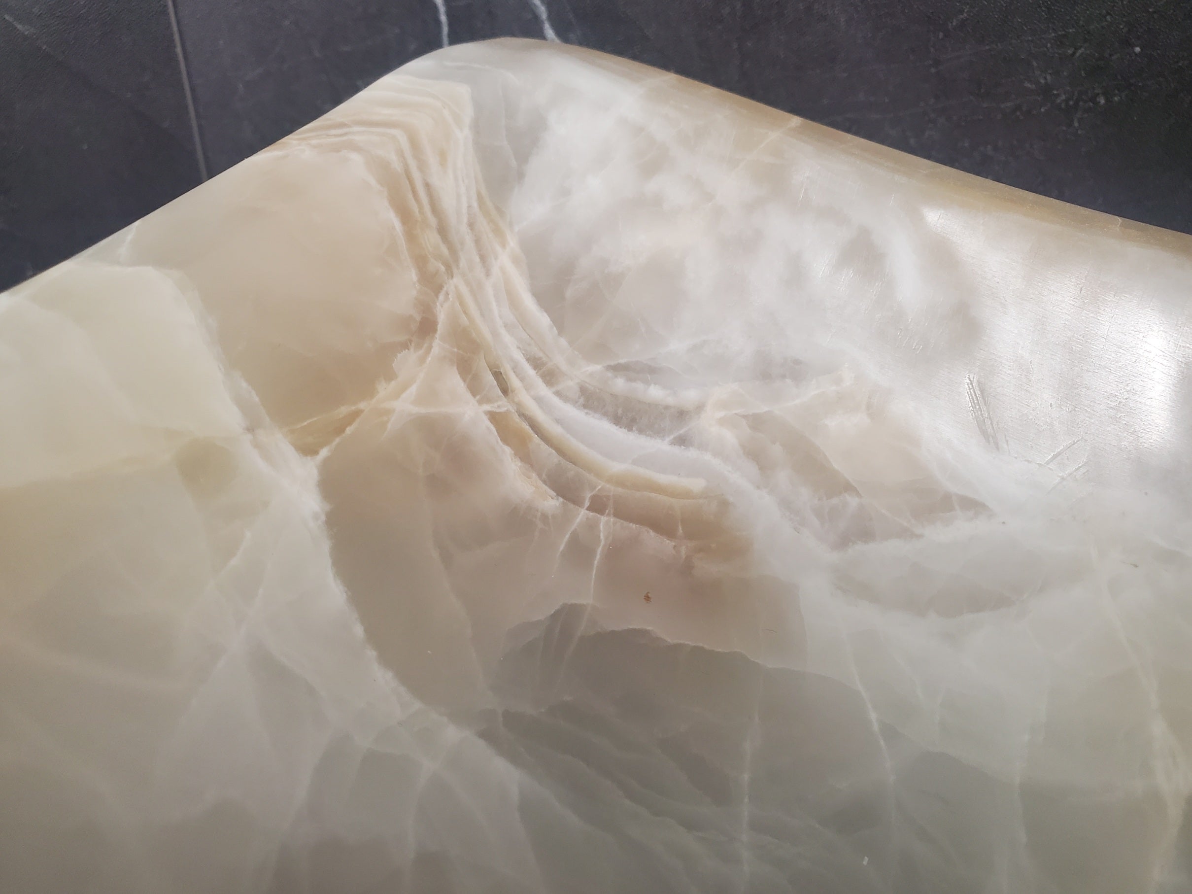 S25_01 Square Onyx Vessel Bathroom Sink