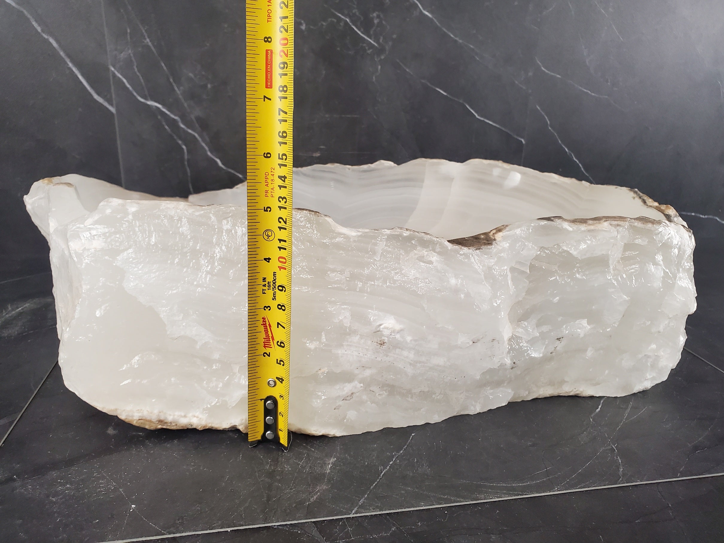 S26_04 Onyx Stone Bathroom Vessel Sink
