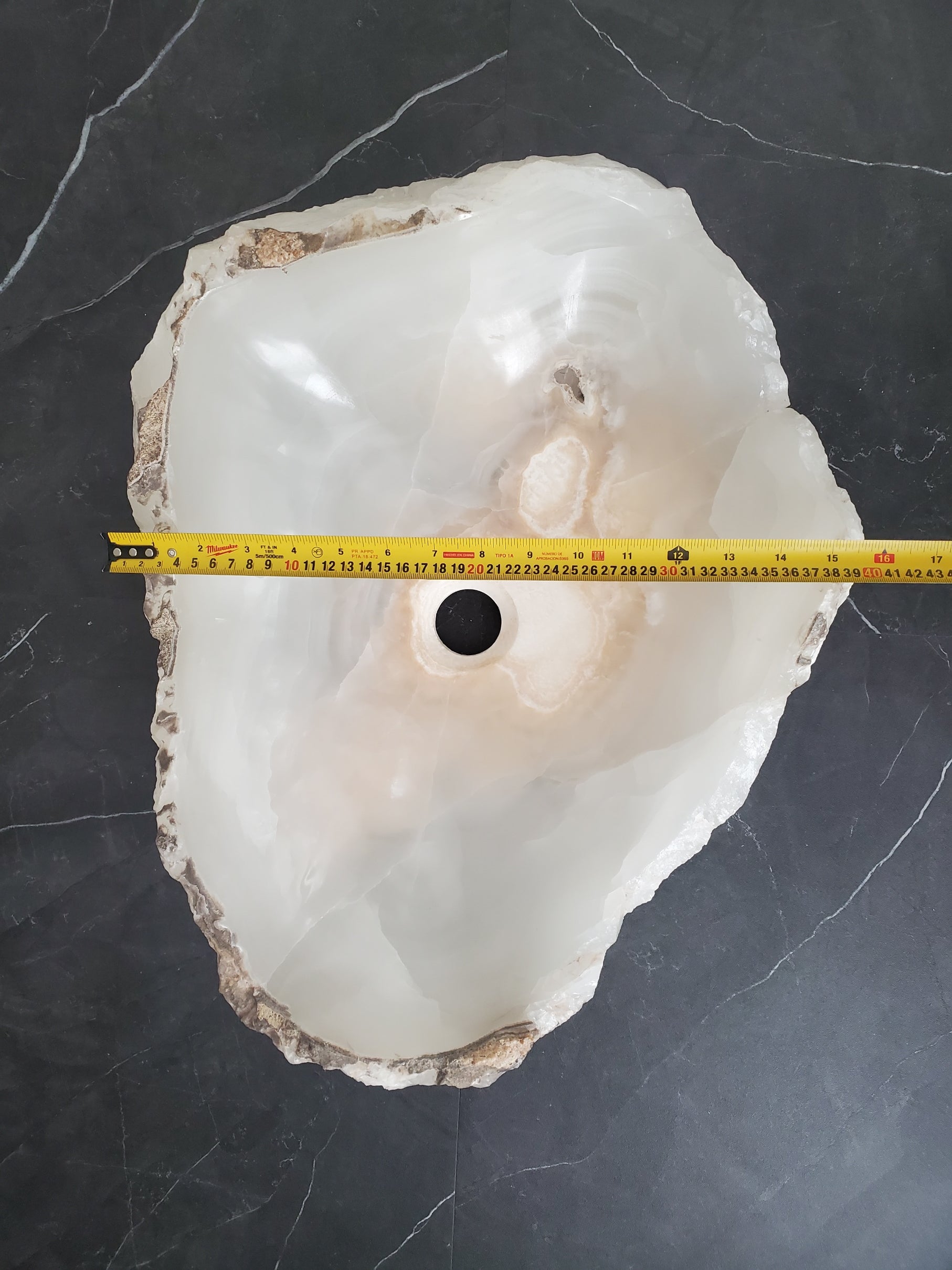 S26_05 Onyx Stone Bathroom Vessel Sink