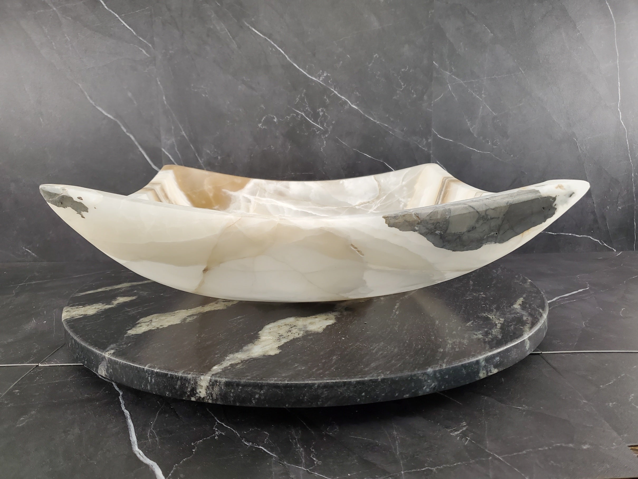 S26_01 Square Onyx Vessel Bathroom Sink