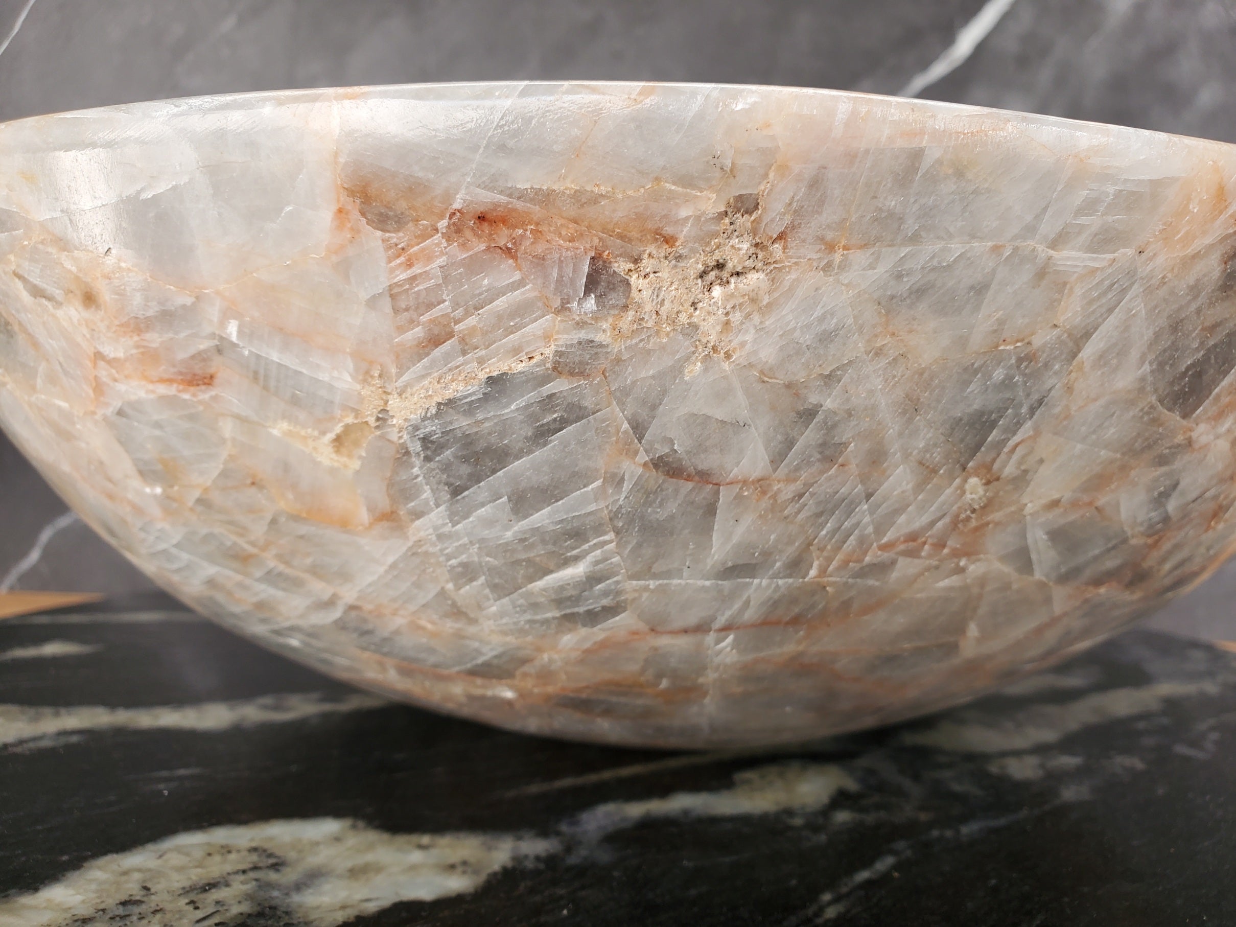 S34_12 Fluorite Stone Vessel Sink - Round