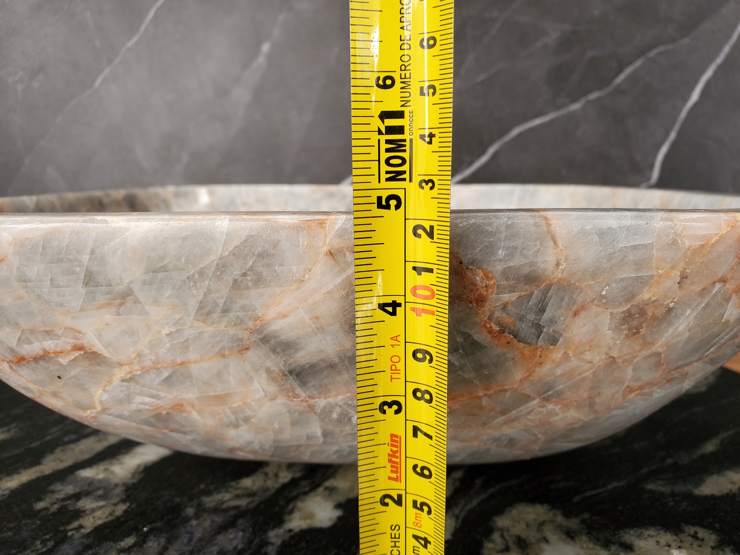 S34_10 Fluorite Stone Vessel Sink