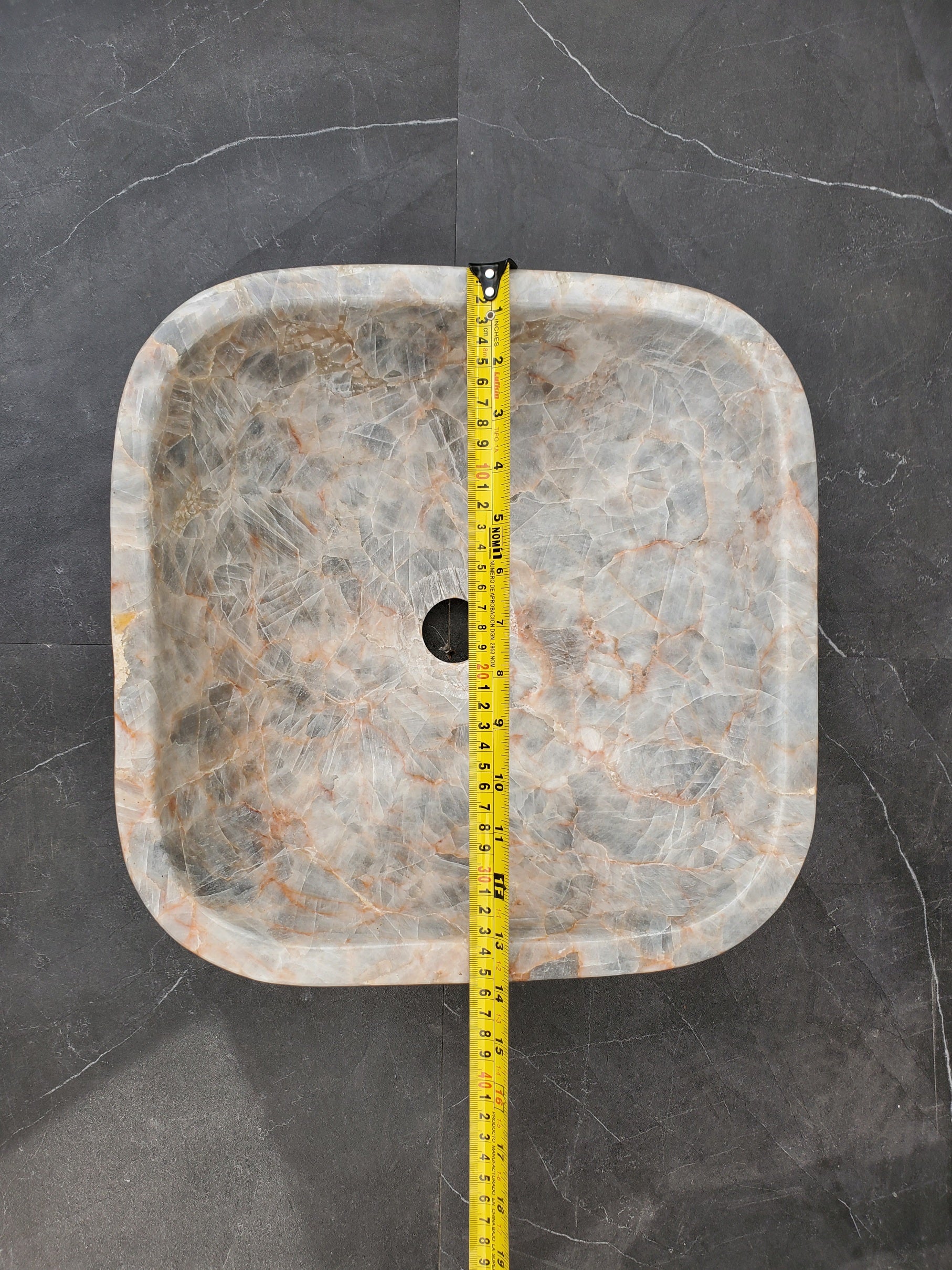 S34_10 Fluorite Stone Vessel Sink