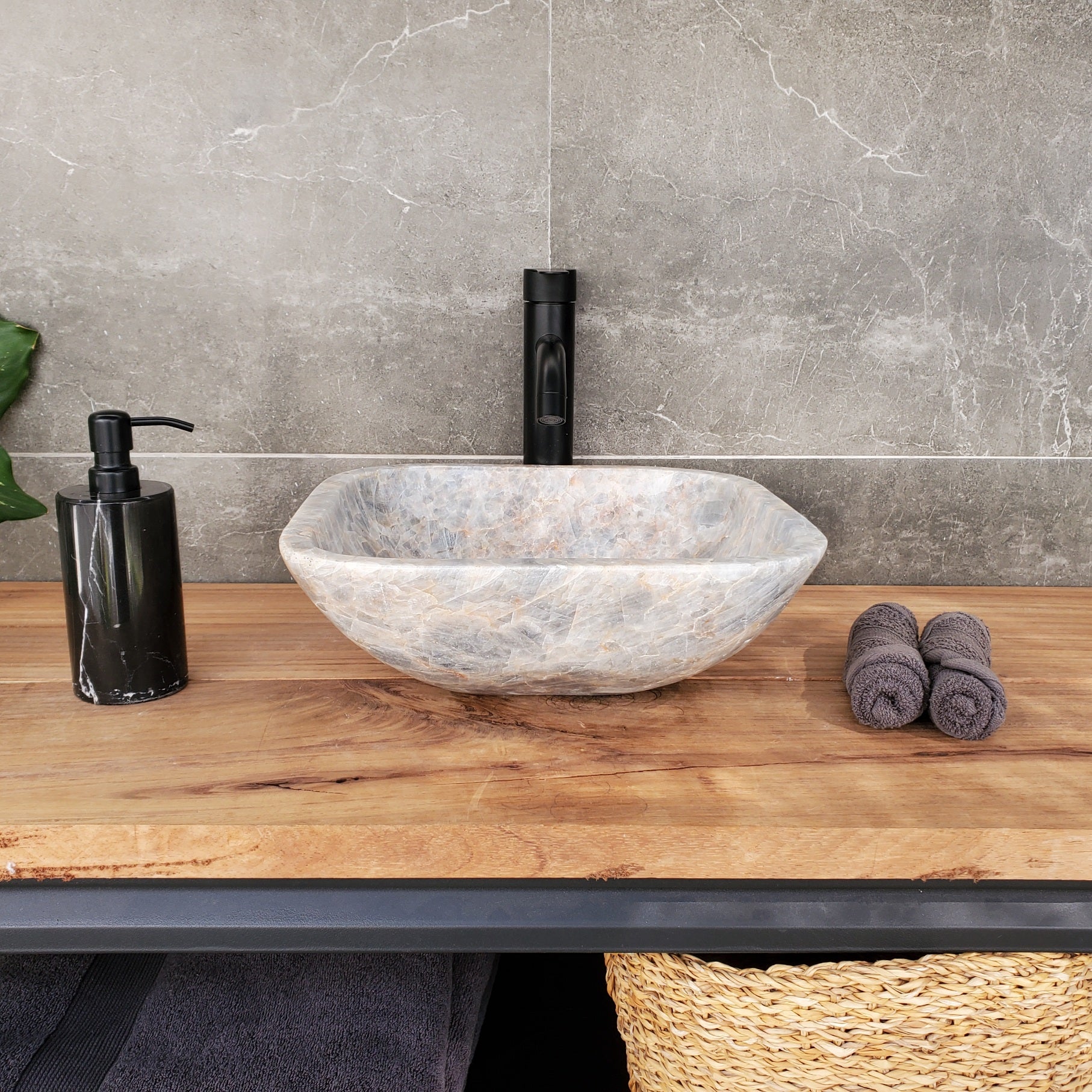 S34_11 Fluorite Stone Vessel Sink