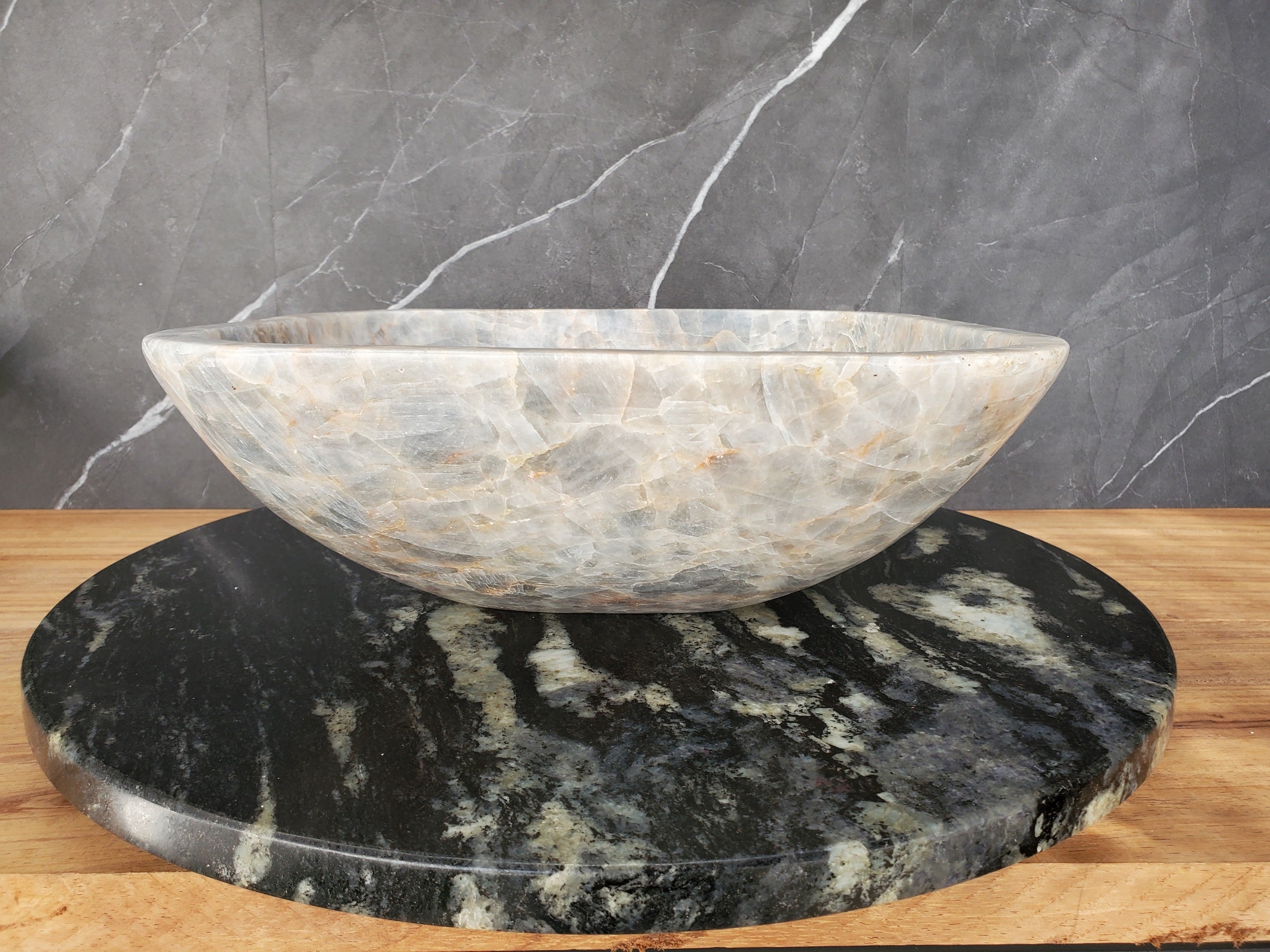 S34_11 Fluorite Stone Vessel Sink -13.7 x 13.7 inch