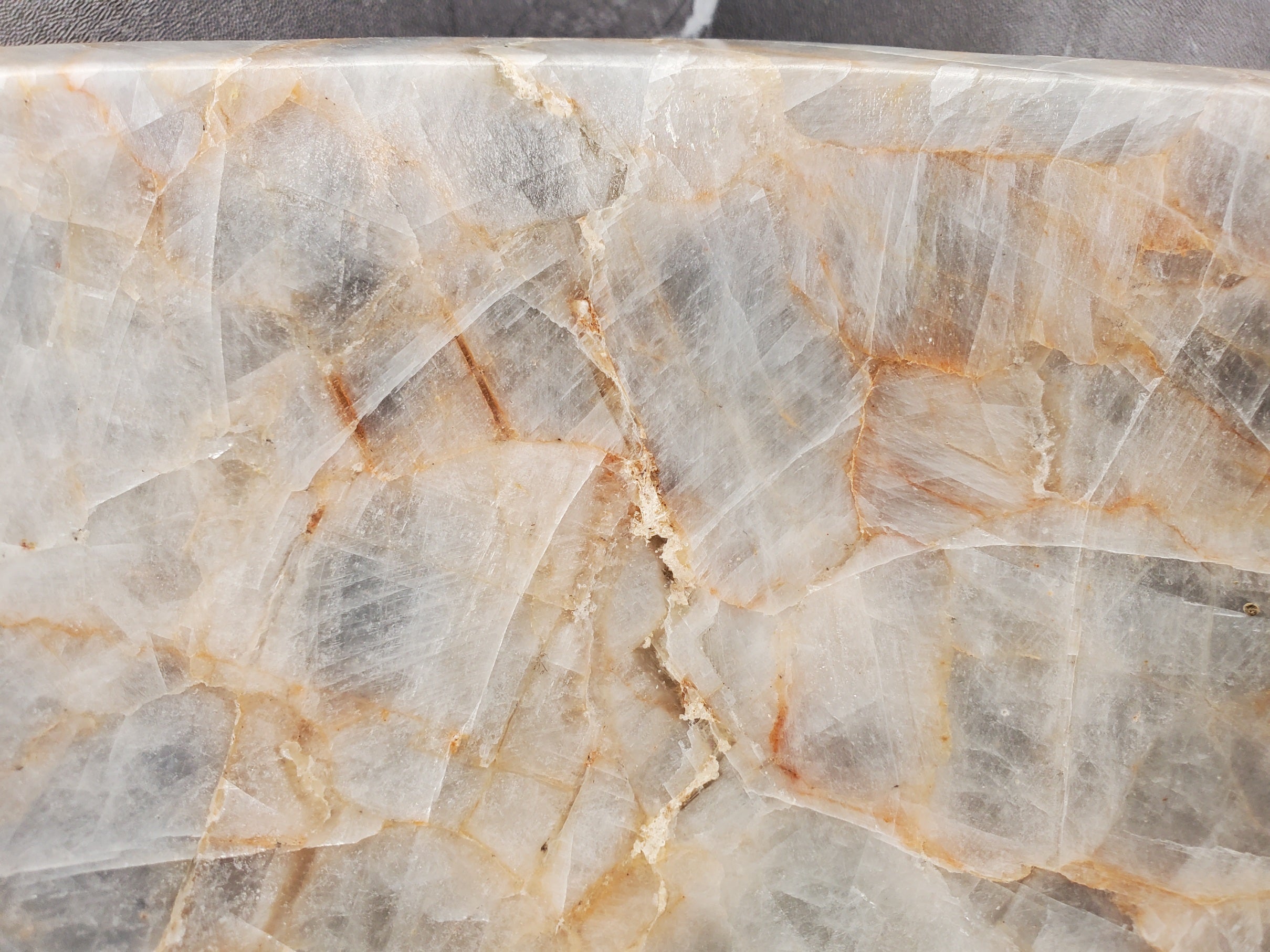 S34_12 Fluorite Stone Vessel Sink - Round