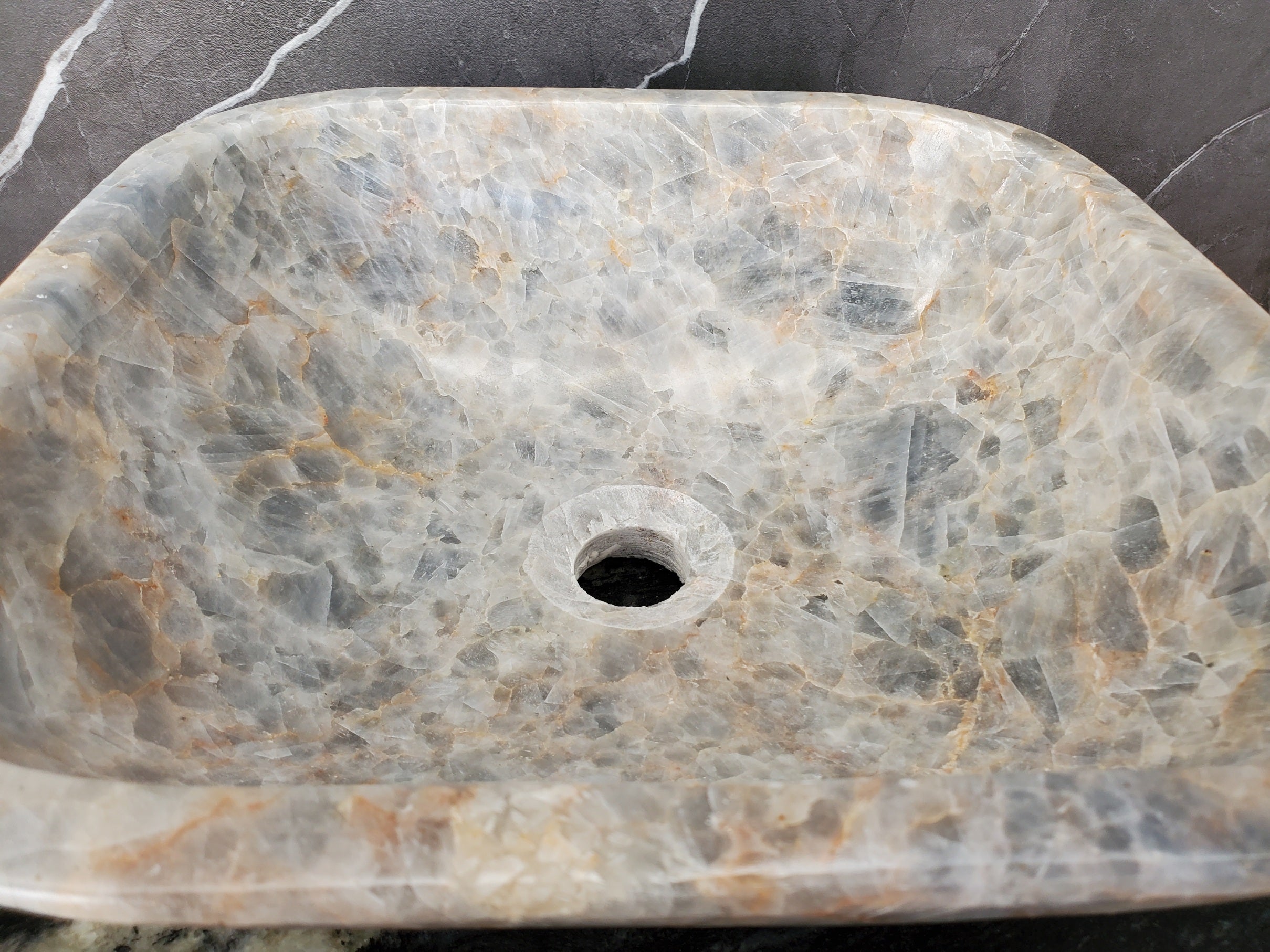 SET3402 Fluorite Stone Master Bath Set of 2 (Two) Vessel Sinks