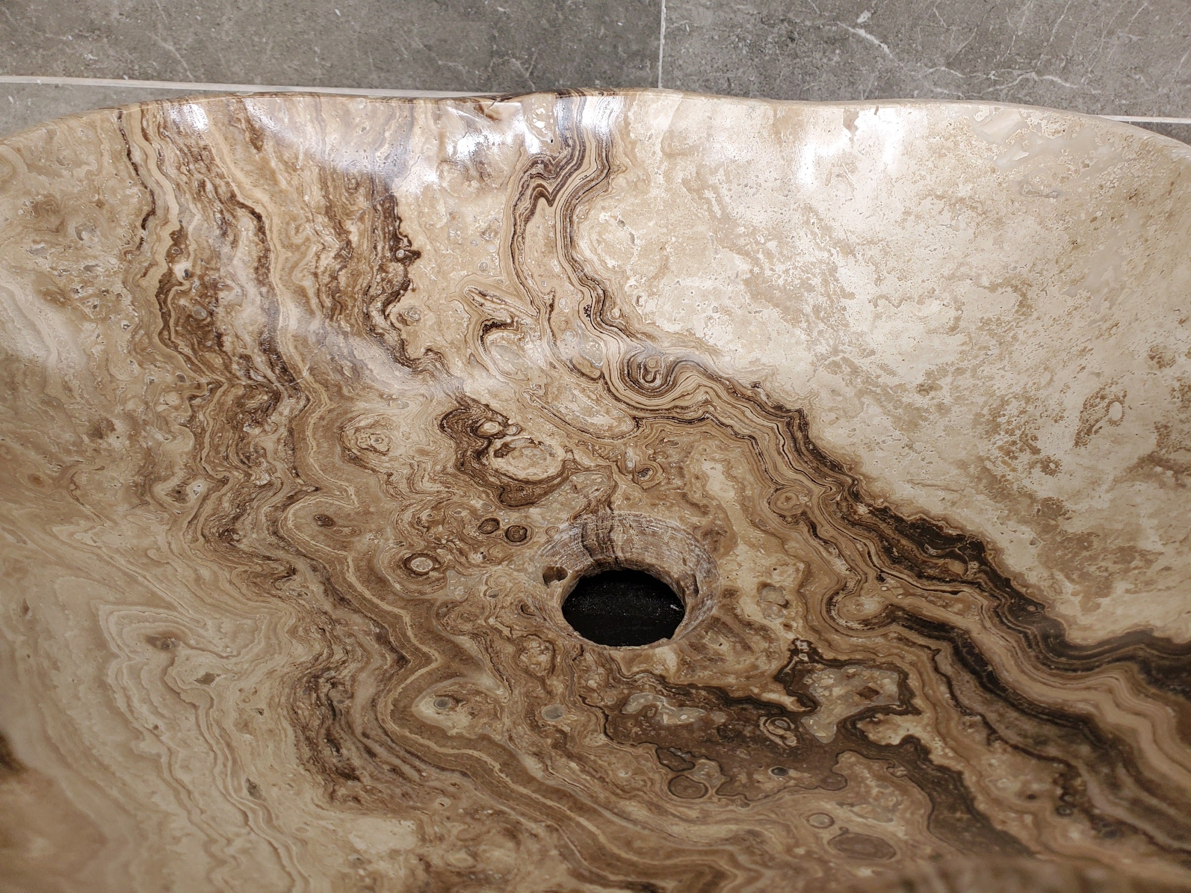 S33_42 Marble Stone Vessel Sink