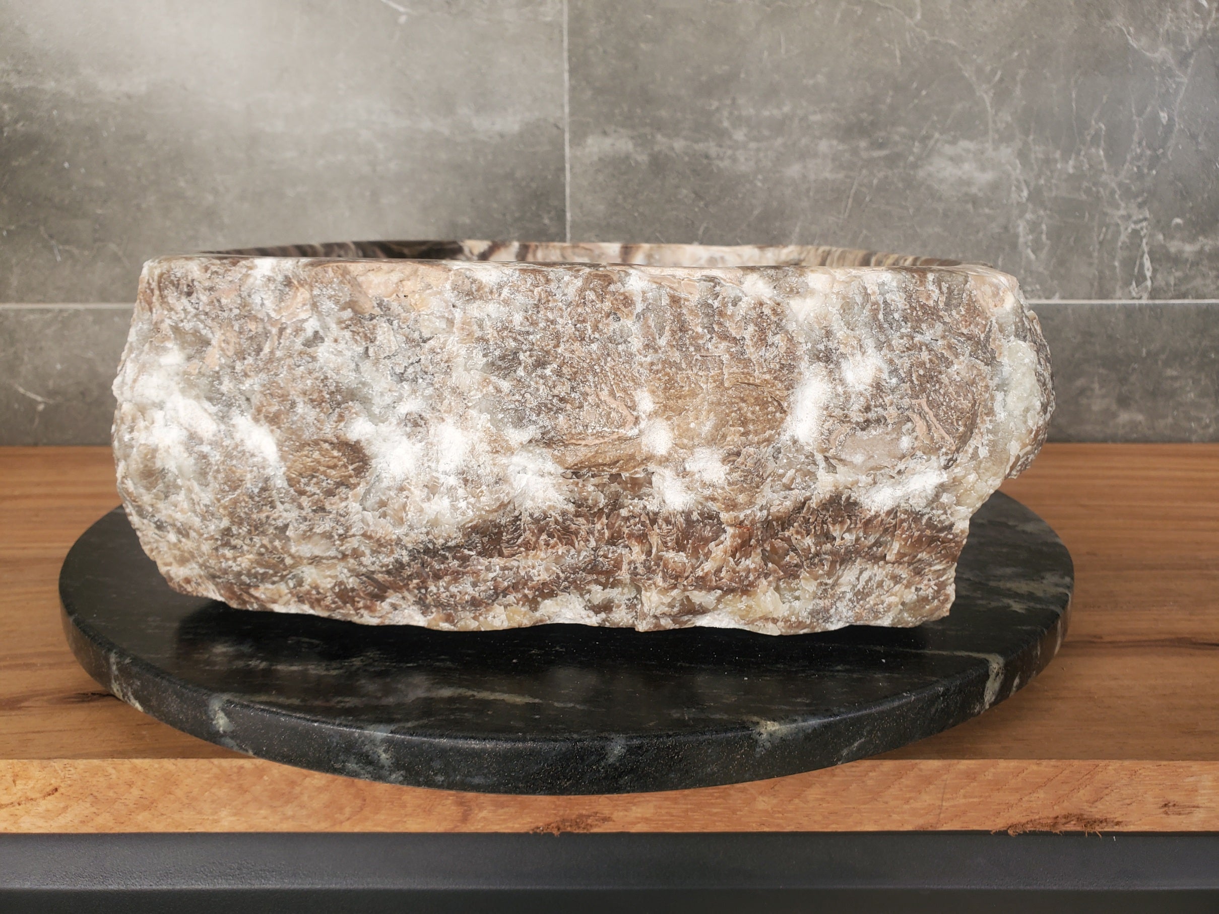 S33_11 Onyx Stone Vessel Sink - 16 x 13 inch