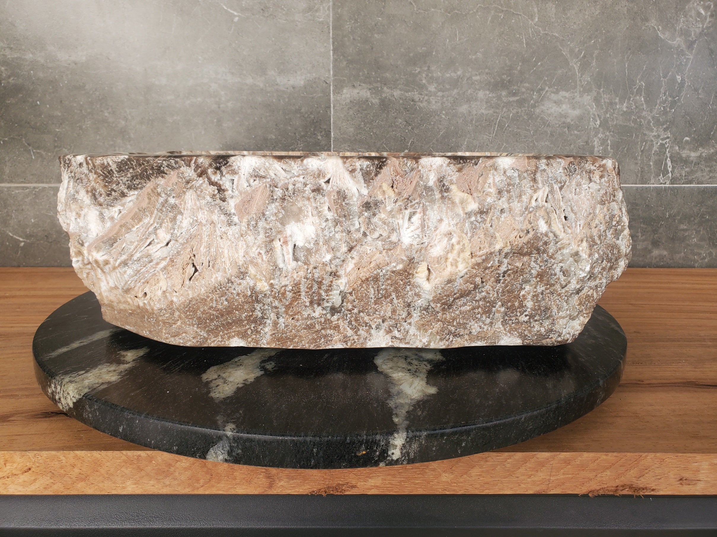 S33_11 Onyx Stone Vessel Sink - 16 x 13 inch