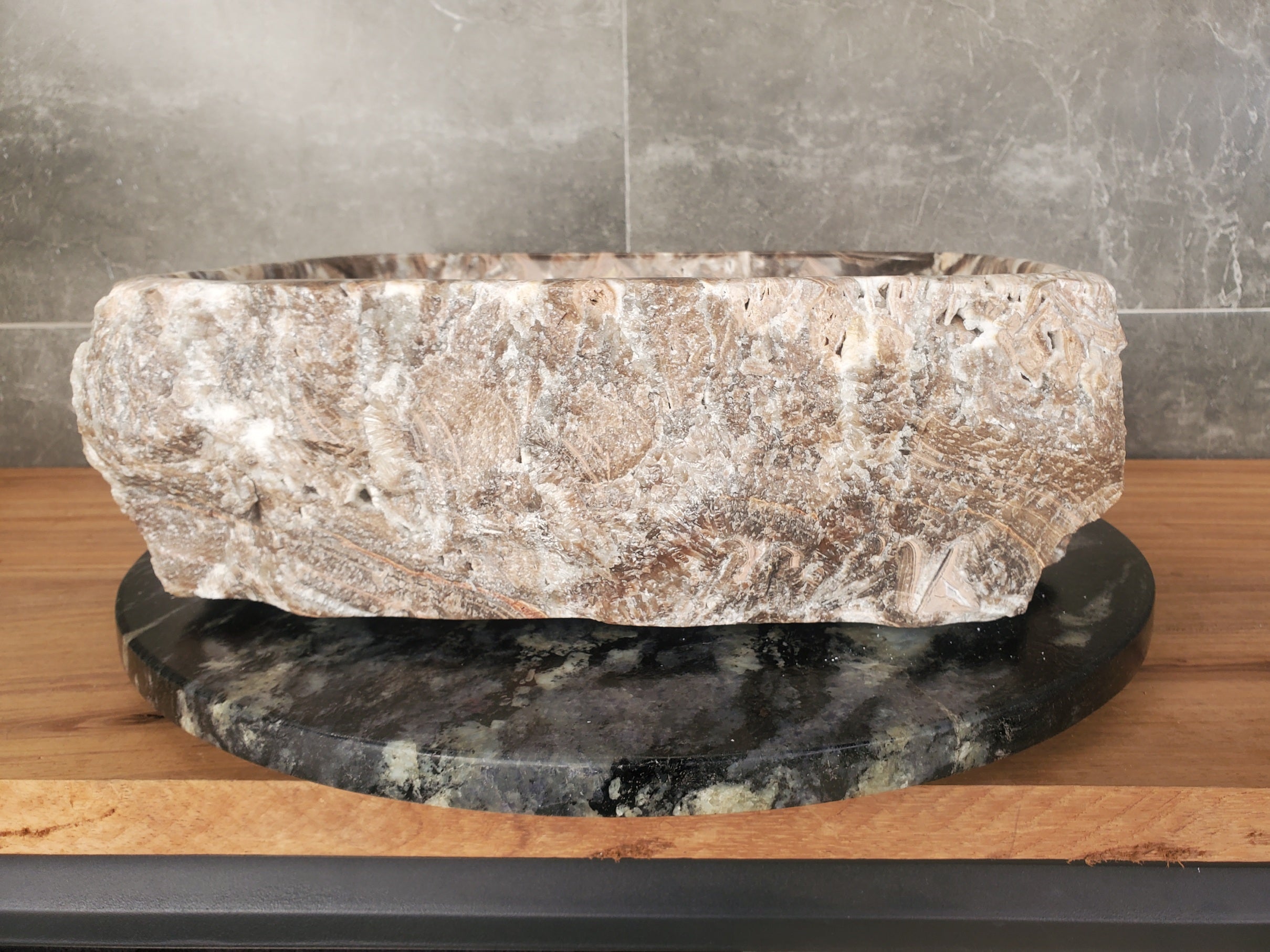 S33_11 Onyx Stone Vessel Sink - 16 x 13 inch